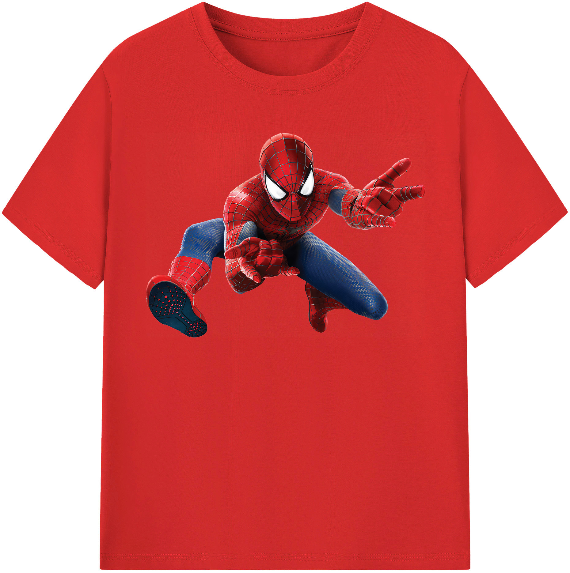 （画像用） Spider Man スパイダーマン レディースカジュアルプリントTシャツ（綿100％）