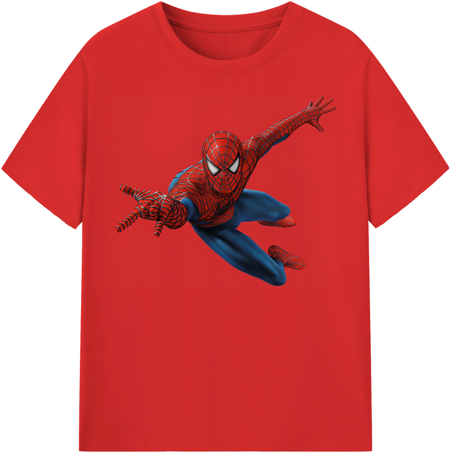 （画像用） Spider Man スパイダーマン レディースカジュアルプリントTシャツ（綿100％）