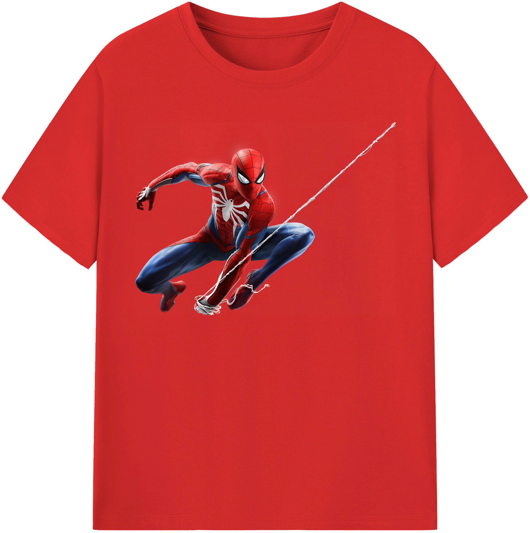 （画像用） Spider Man スパイダーマン レディースカジュアルプリントTシャツ（綿100％）