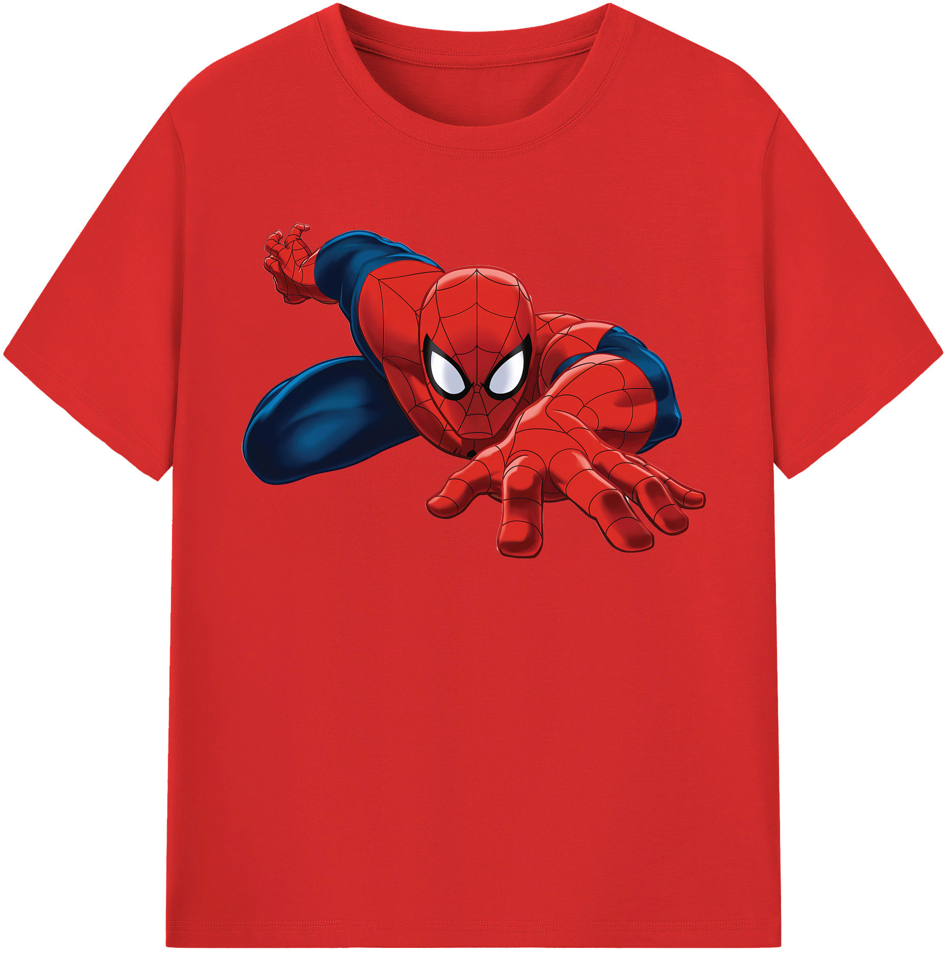（画像用） Spider Man スパイダーマン レディースカジュアルプリントTシャツ（綿100％）