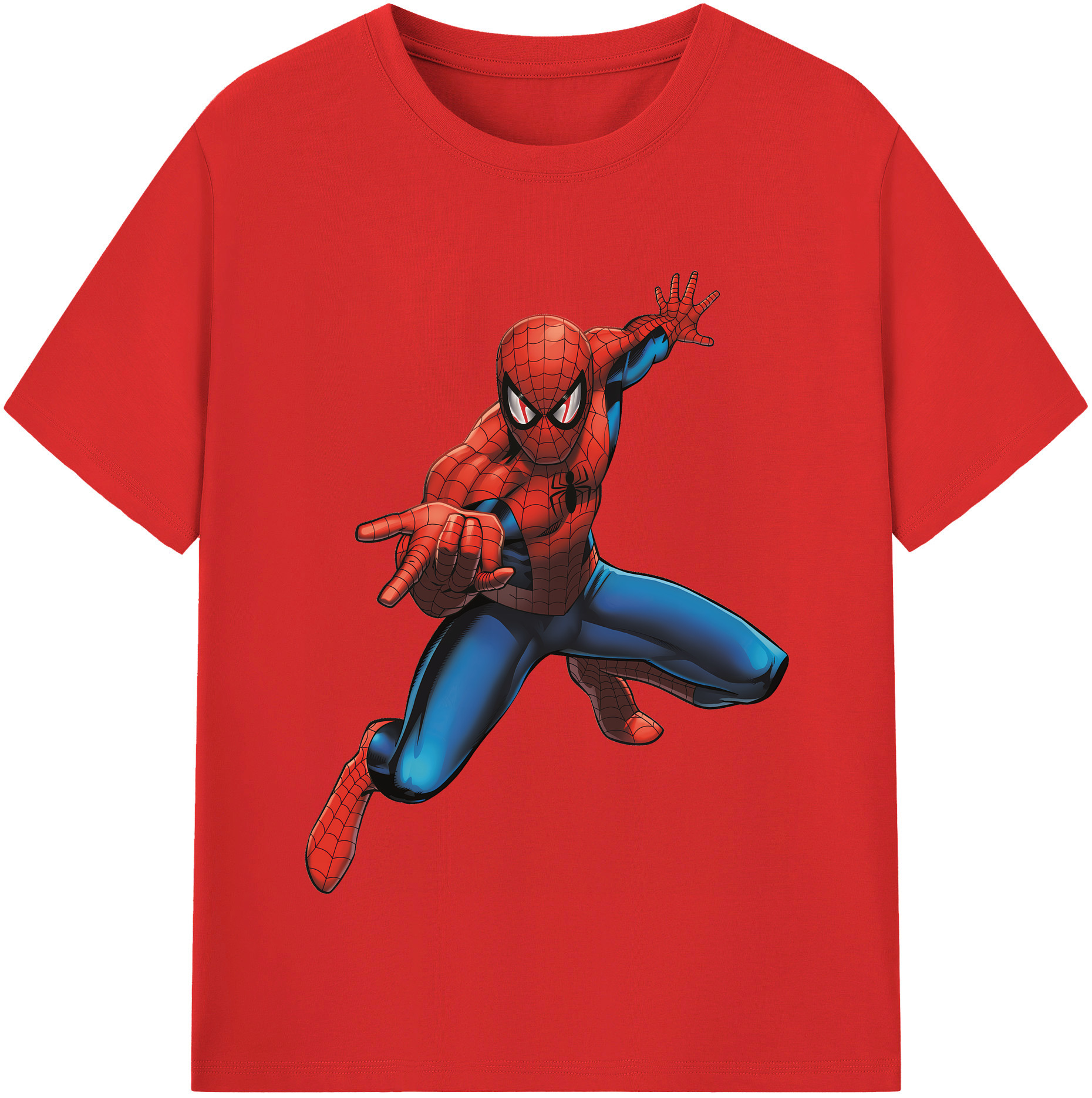 （画像用） Spider Man スパイダーマン レディースカジュアルプリントTシャツ（綿100％）