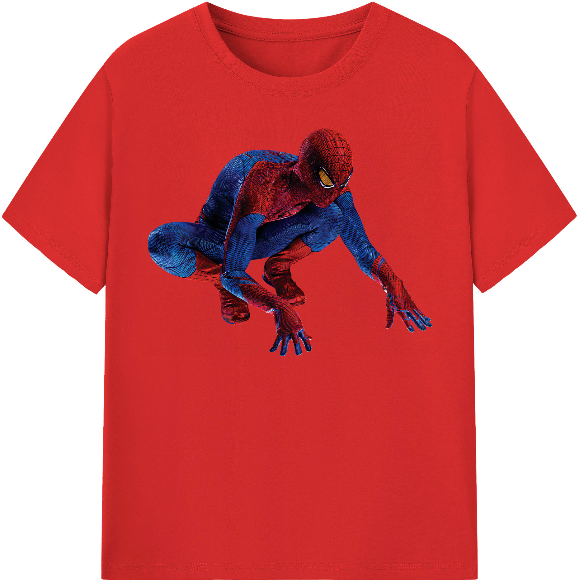 （画像用） Spider Man スパイダーマン レディースカジュアルプリントTシャツ（綿100％）
