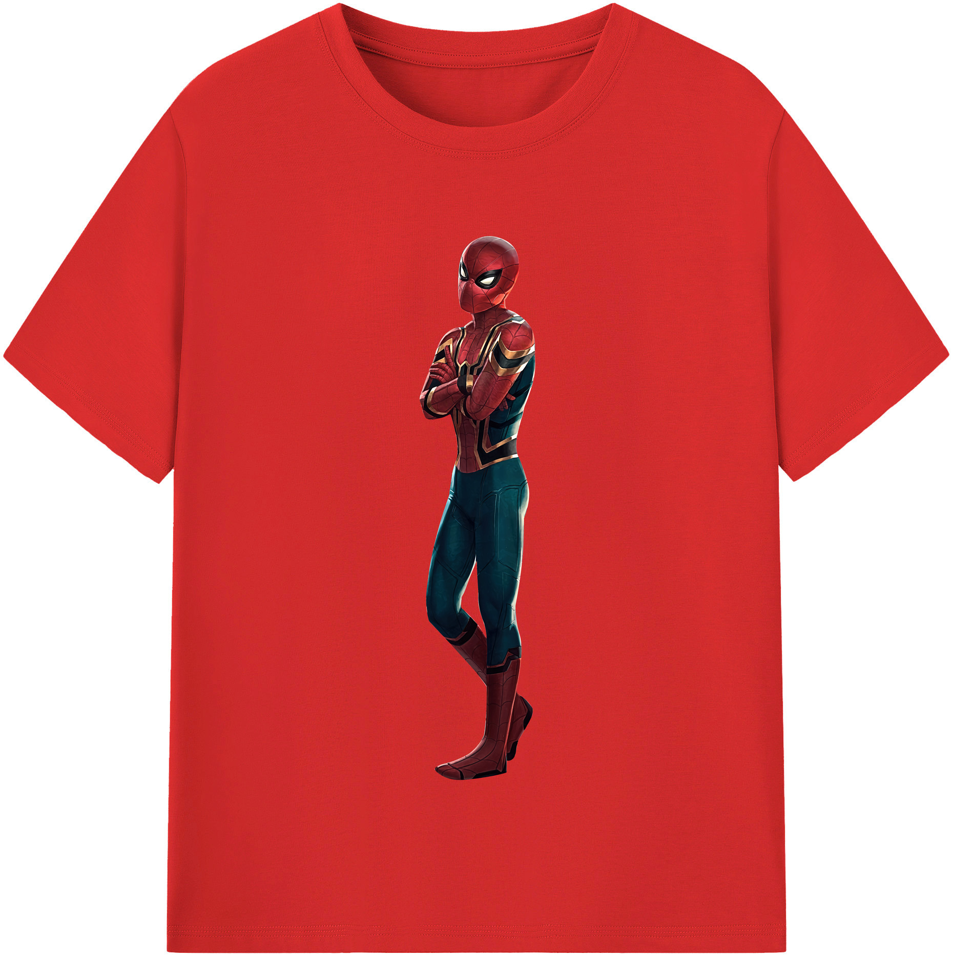 （画像用） Spider Man スパイダーマン レディースカジュアルプリントTシャツ（綿100％）