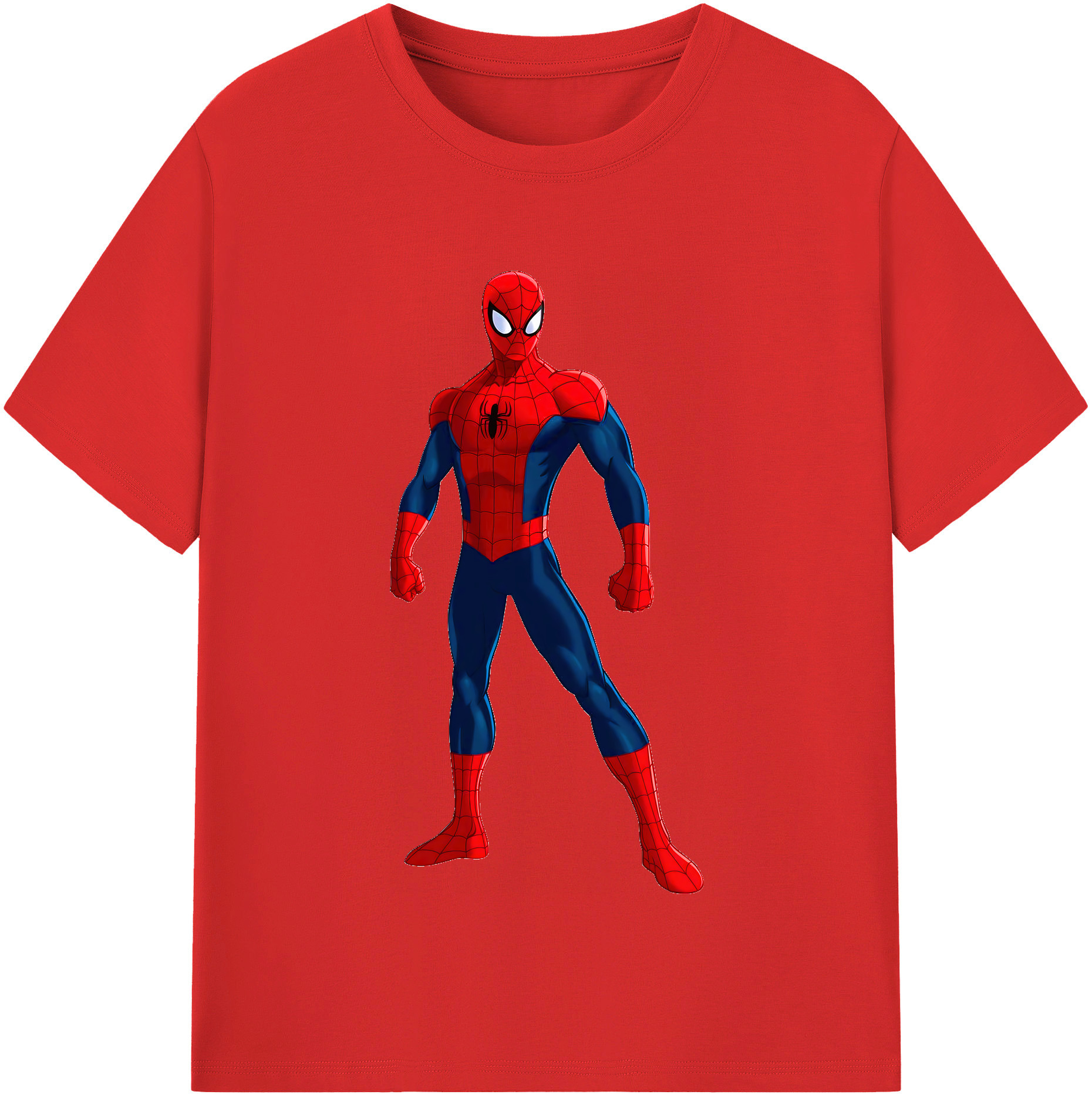 （画像用） Spider Man スパイダーマン レディースカジュアルプリントTシャツ（綿100％）