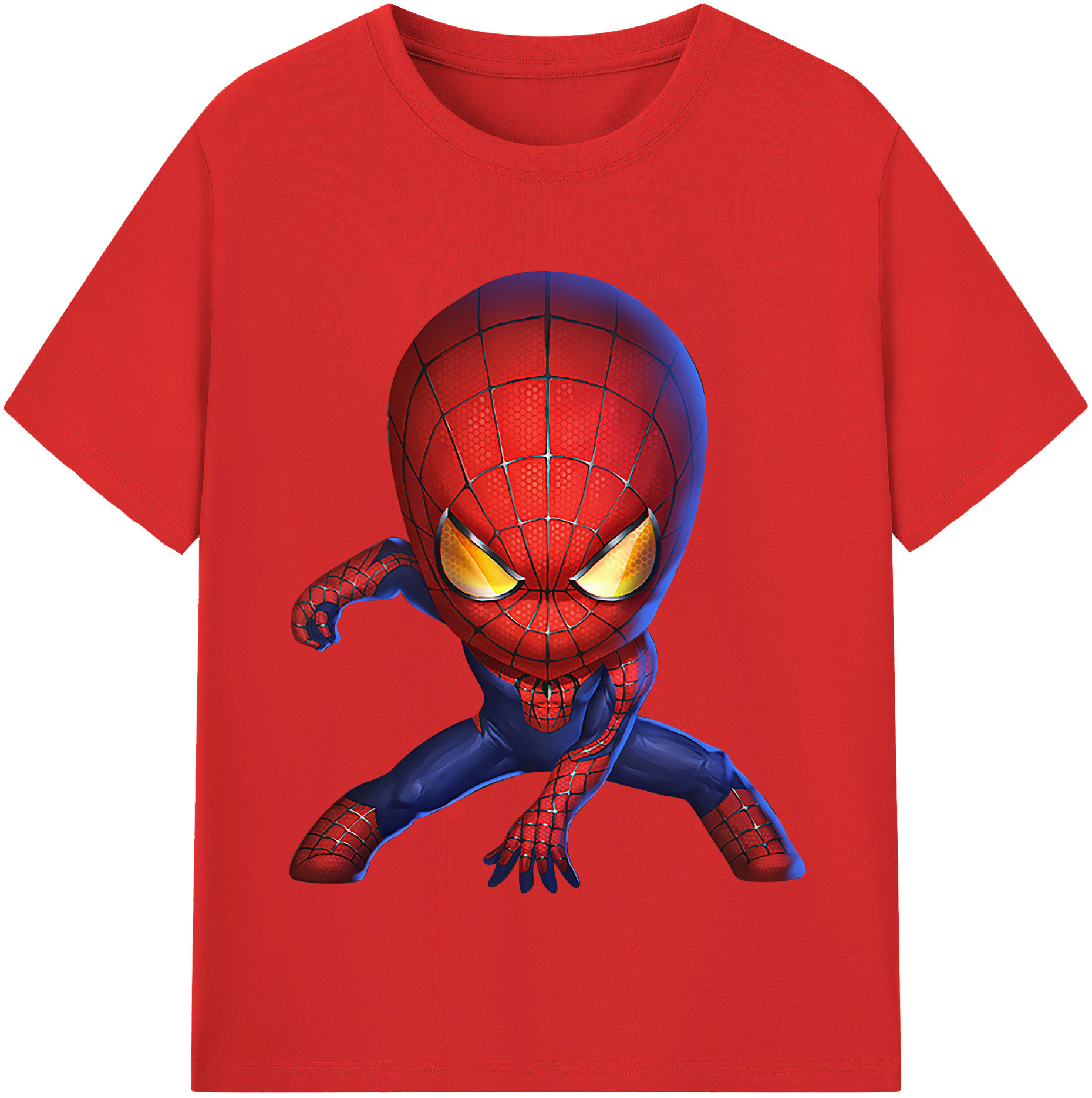 （画像用） Spider Man スパイダーマン レディースカジュアルプリントTシャツ（綿100％）