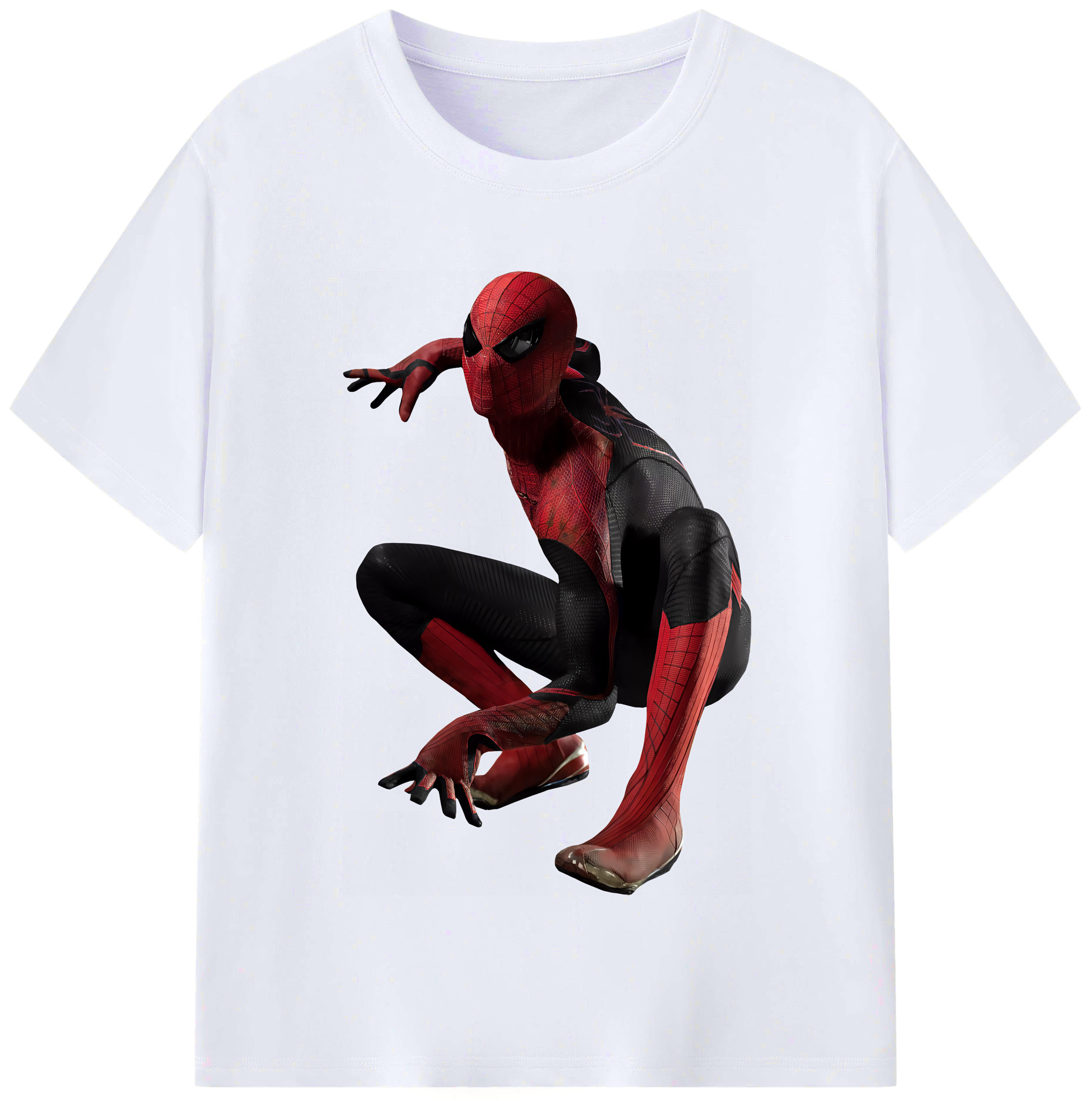 （画像用） Spider Man スパイダーマン レディースカジュアルプリントTシャツ（綿100％）