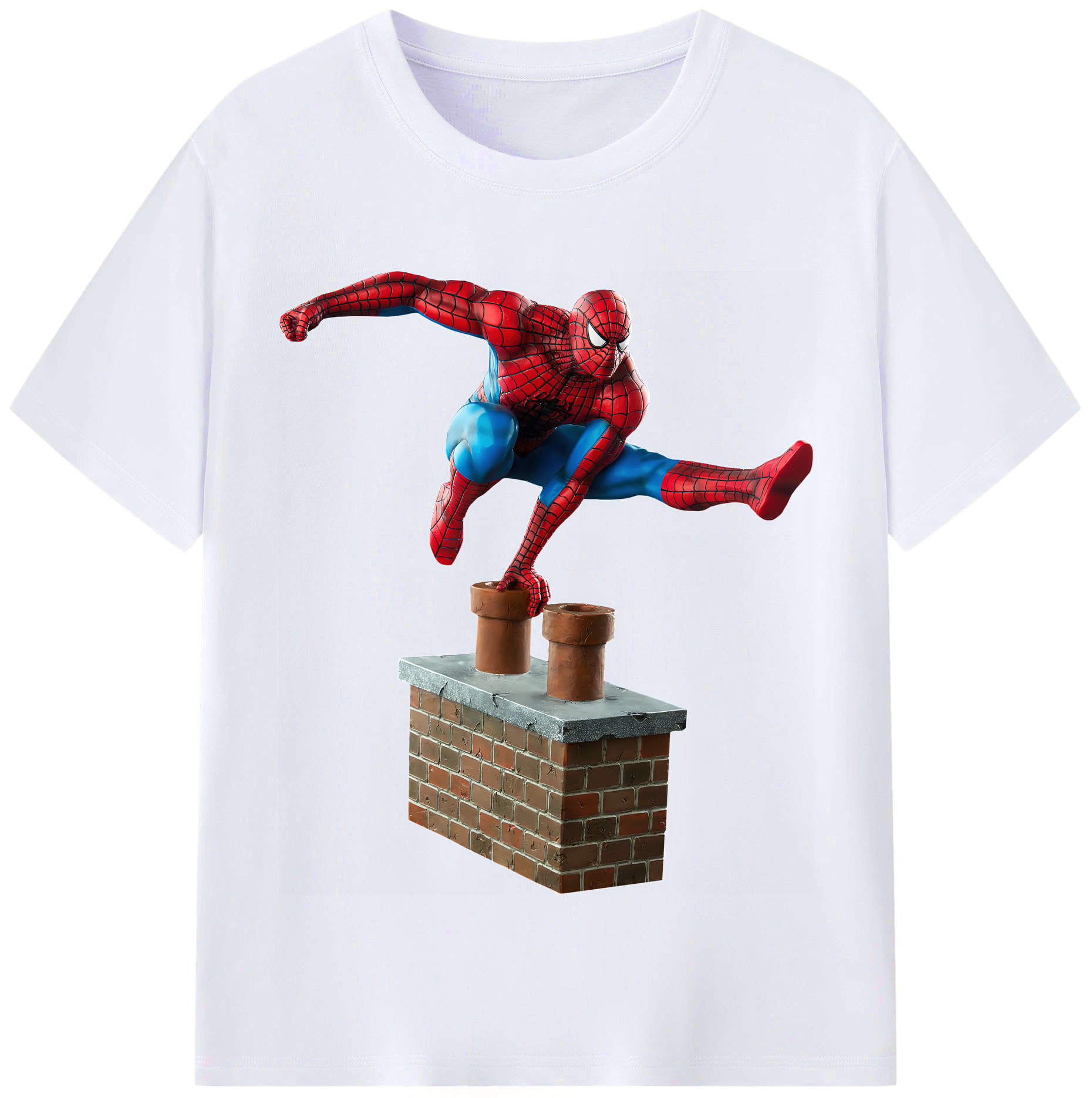 （画像用） Spider Man スパイダーマン レディースカジュアルプリントTシャツ（綿100％）
