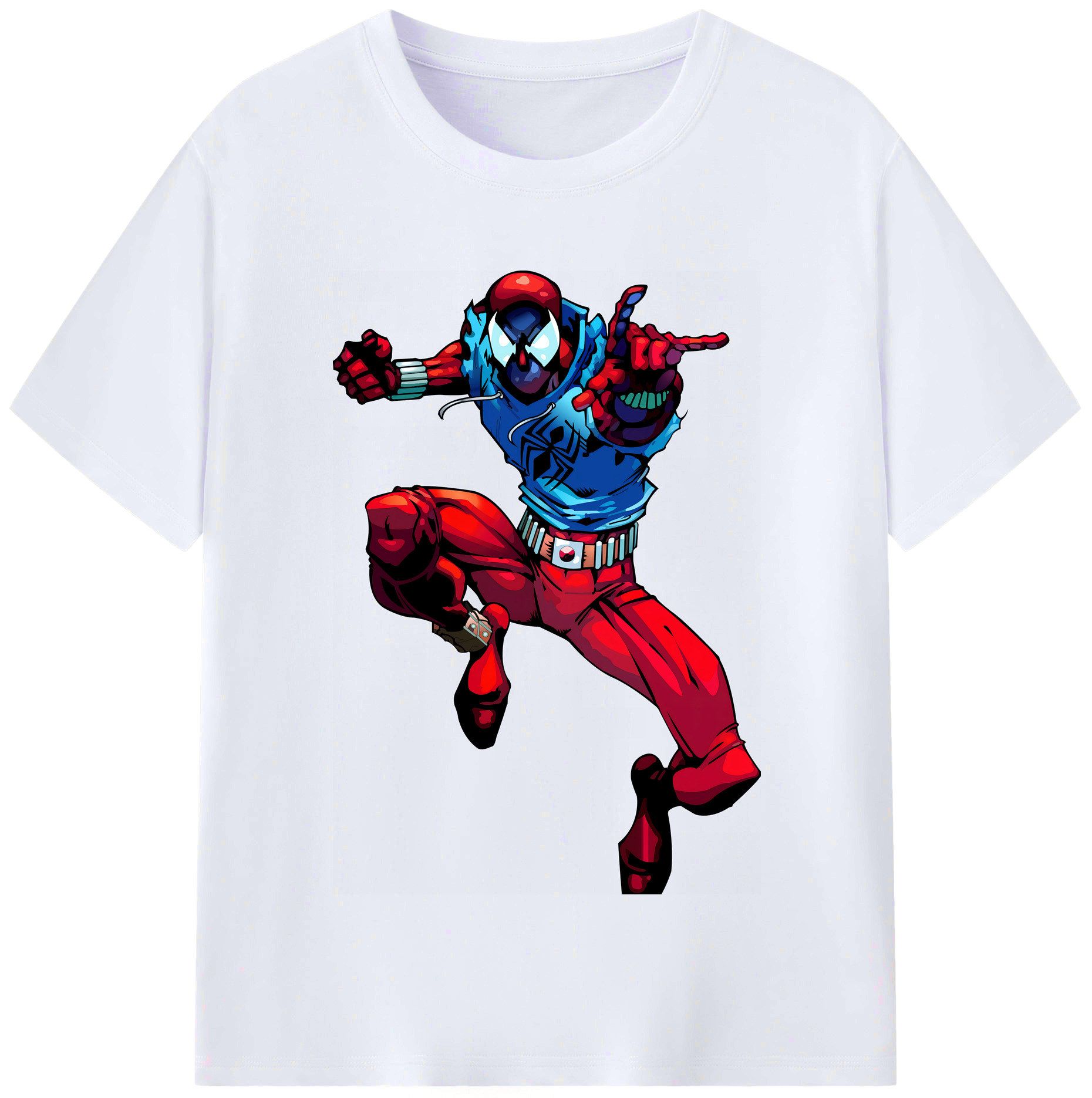 （画像用） Spider Man スパイダーマン レディースカジュアルプリントTシャツ（綿100％）