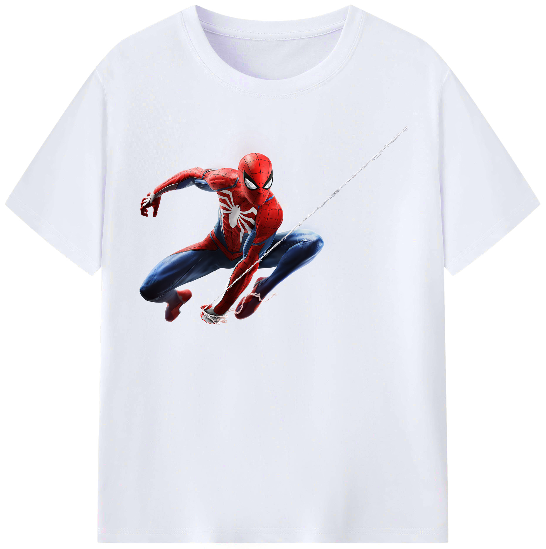 （画像用） Spider Man スパイダーマン レディースカジュアルプリントTシャツ（綿100％）