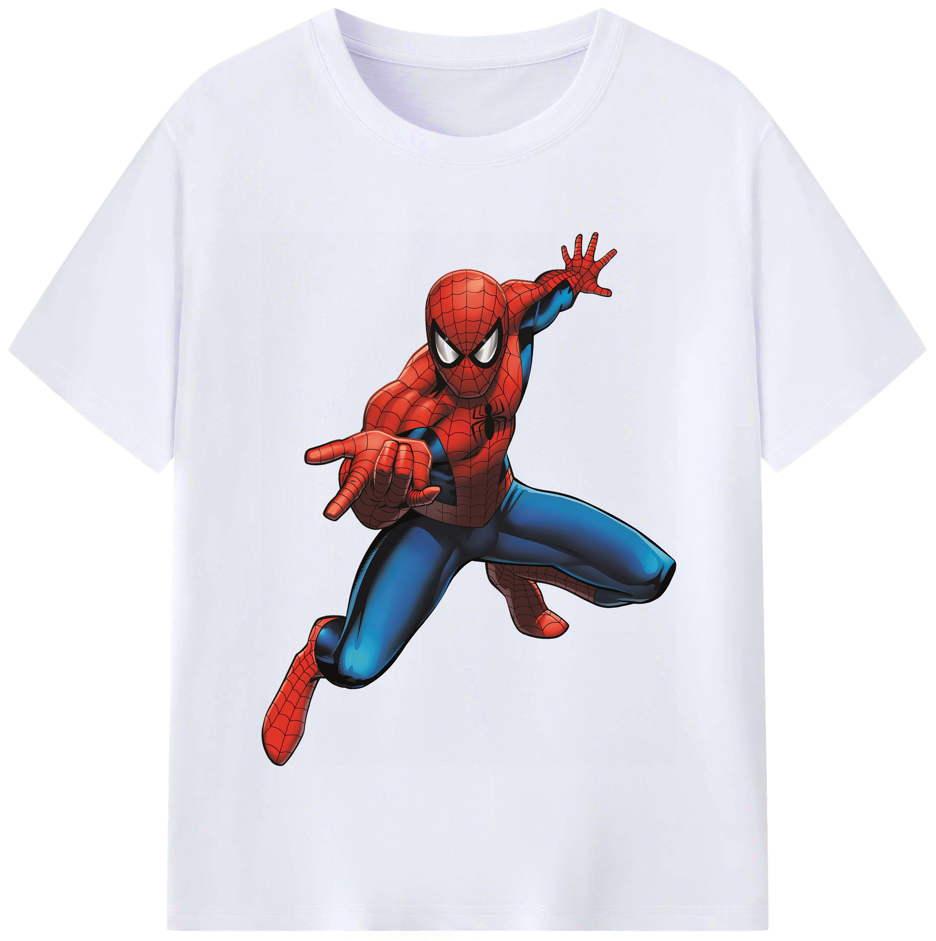 （画像用） Spider Man スパイダーマン レディースカジュアルプリントTシャツ（綿100％）