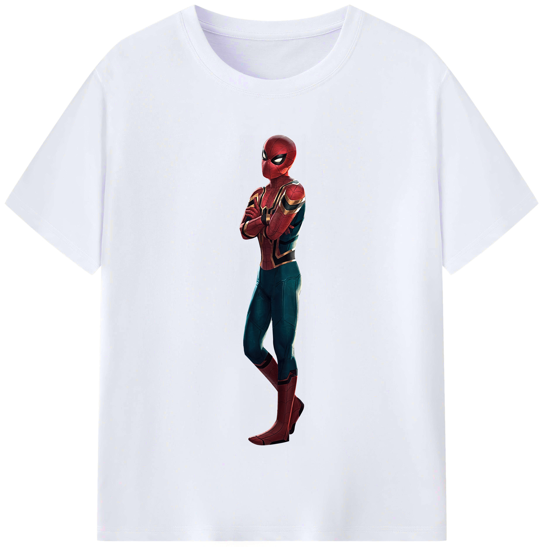 （画像用） Spider Man スパイダーマン レディースカジュアルプリントTシャツ（綿100％）