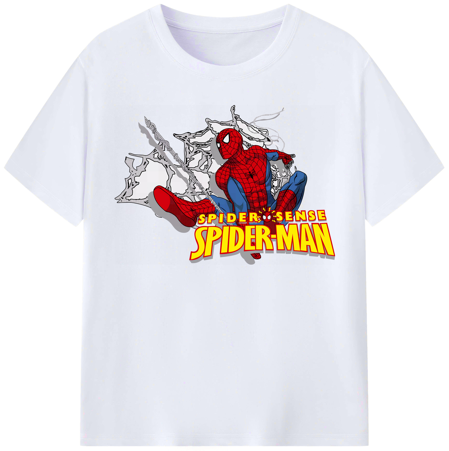 （画像用） Spider Man スパイダーマン レディースカジュアルプリントTシャツ（綿100％）