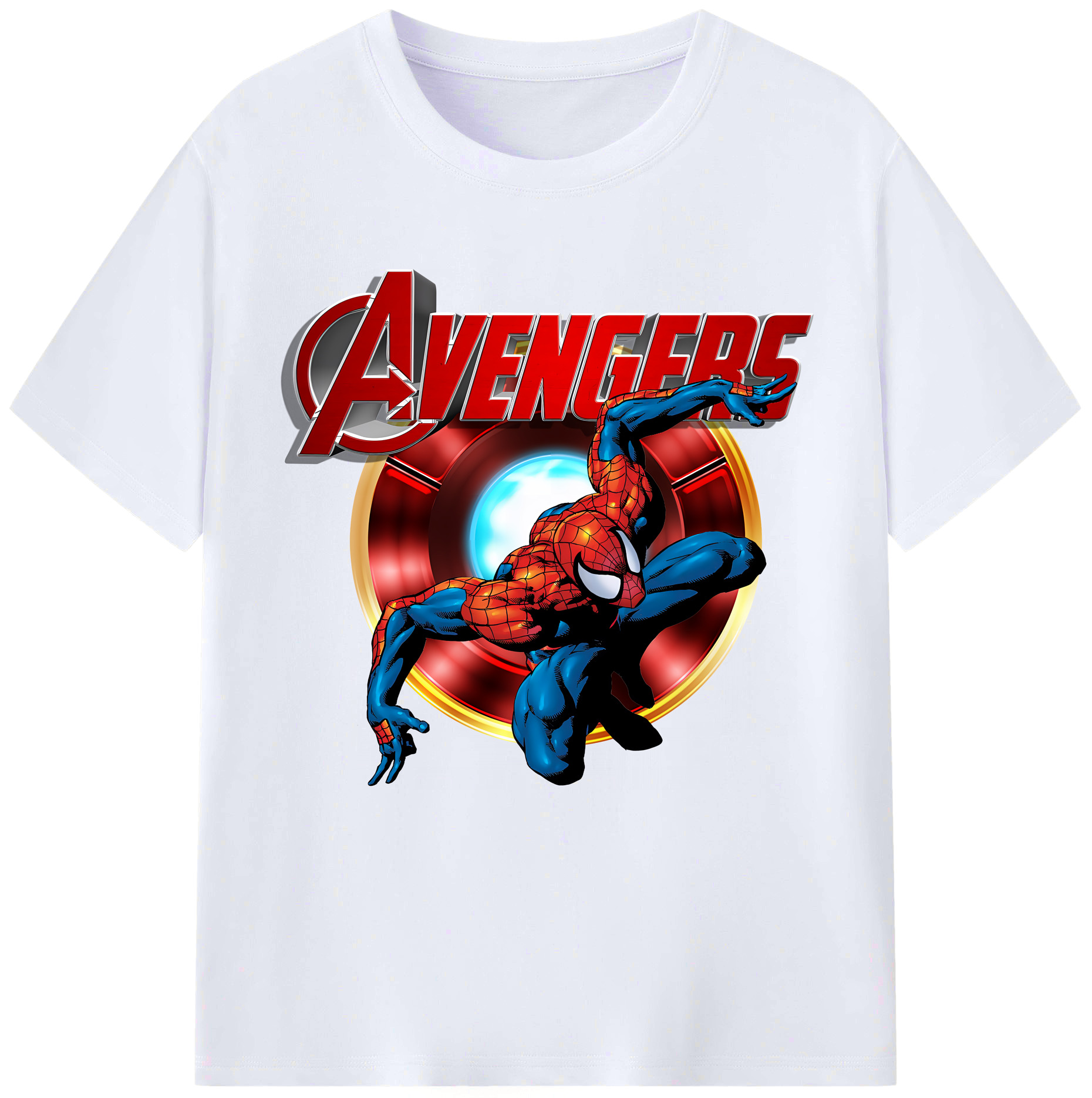 （画像用） Spider Man スパイダーマン レディースカジュアルプリントTシャツ（綿100％）