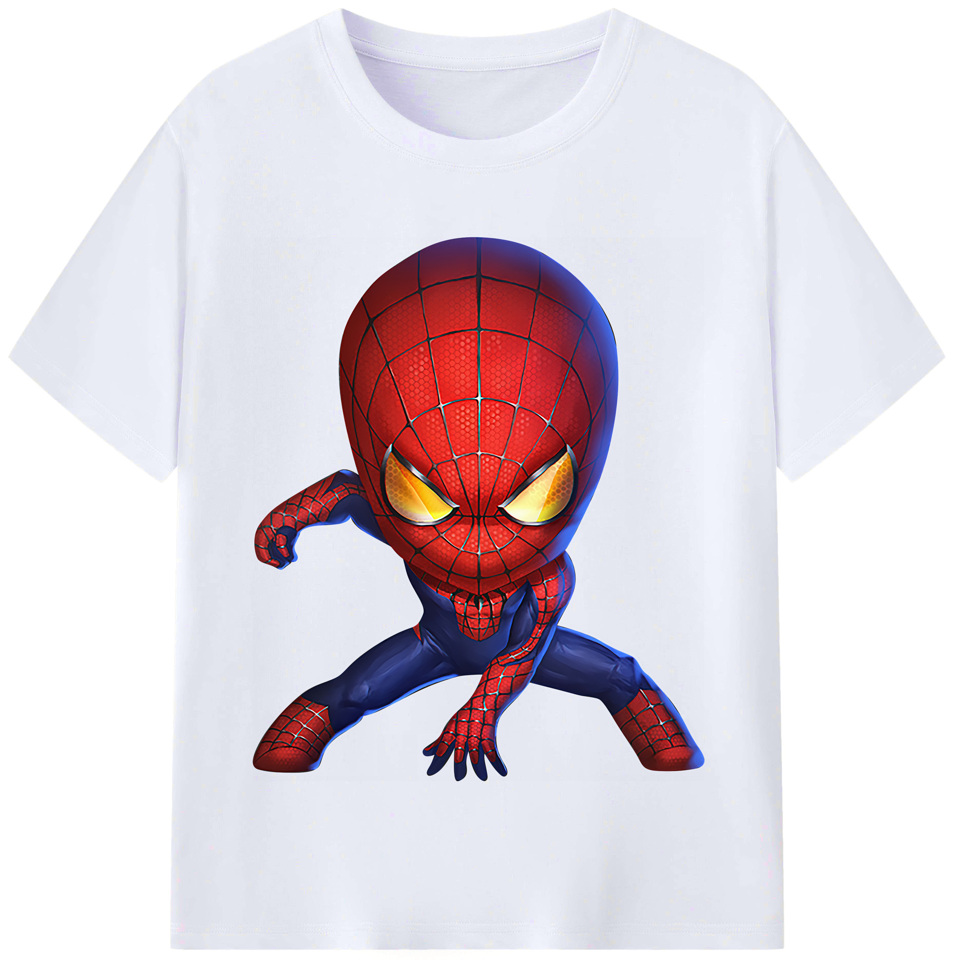 （画像用） Spider Man スパイダーマン レディースカジュアルプリントTシャツ（綿100％）