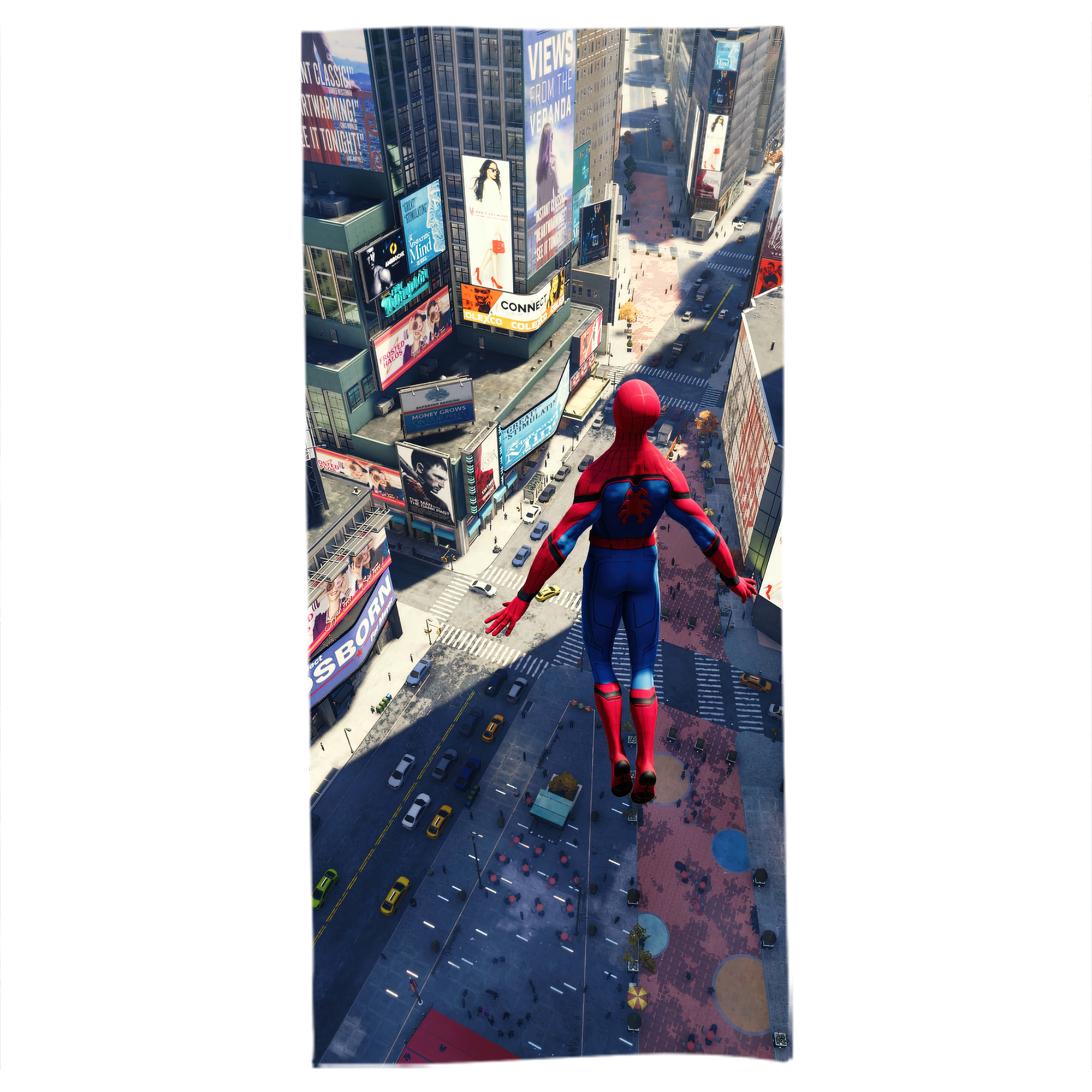 （画像用） Spider Man スパイダーマン 大判バスタオル 70×140cm 吸水速乾 柔らかい肌触り