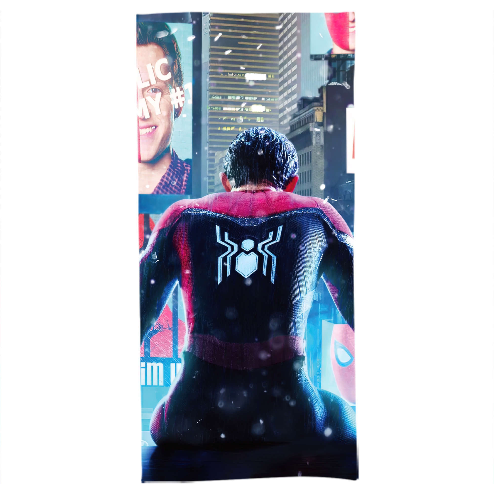 （画像用） Spider Man スパイダーマン 大判バスタオル 70×140cm 吸水速乾 柔らかい肌触り