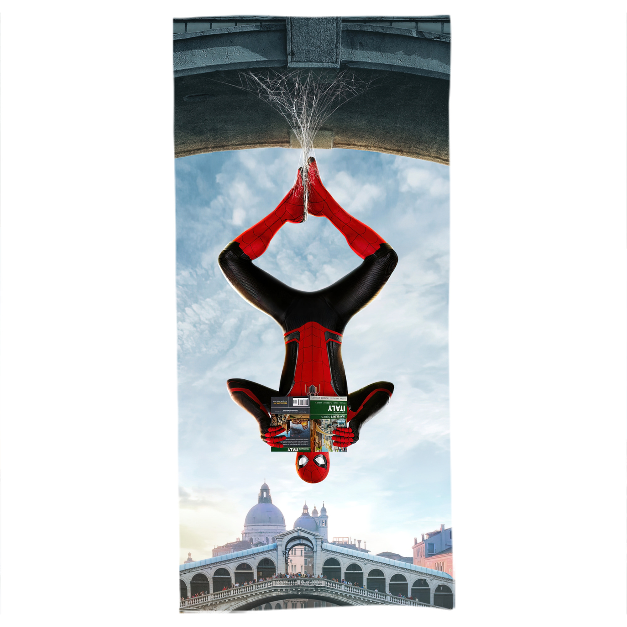 （画像用） Spider Man スパイダーマン 大判バスタオル 70×140cm 吸水速乾 柔らかい肌触り