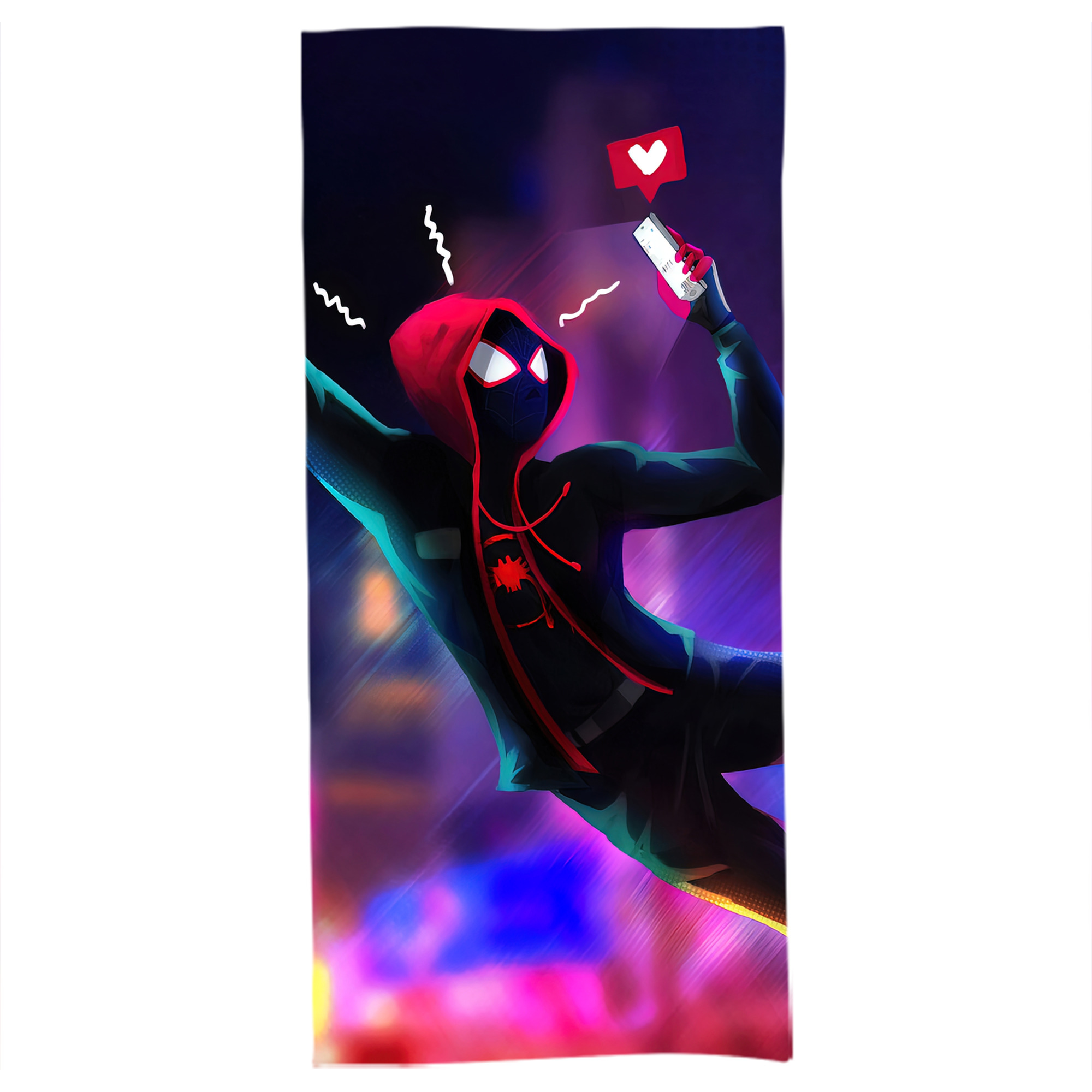 （画像用） Spider Man スパイダーマン 大判バスタオル 70×140cm 吸水速乾 柔らかい肌触り