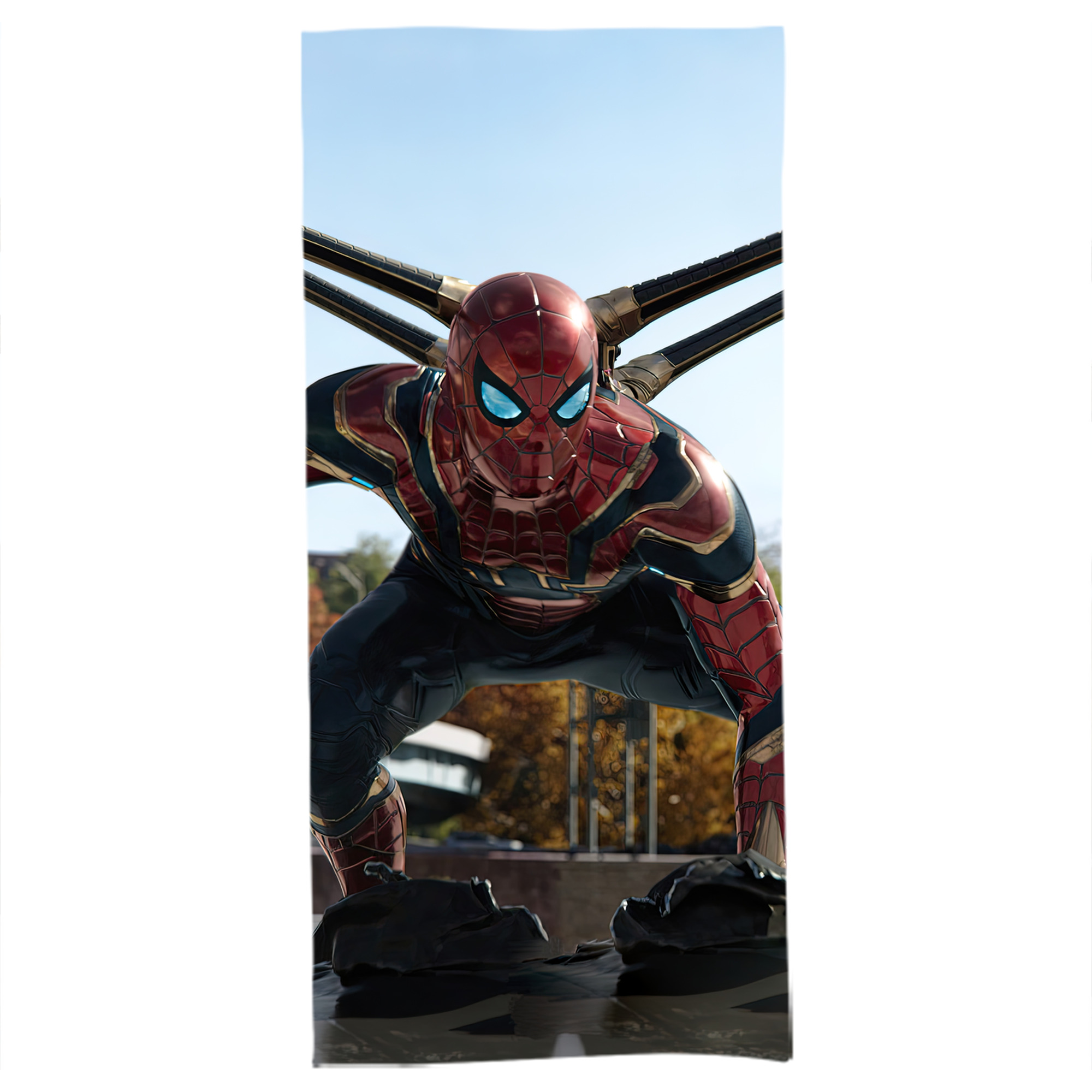 （画像用） Spider Man スパイダーマン 大判バスタオル 70×140cm 吸水速乾 柔らかい肌触り