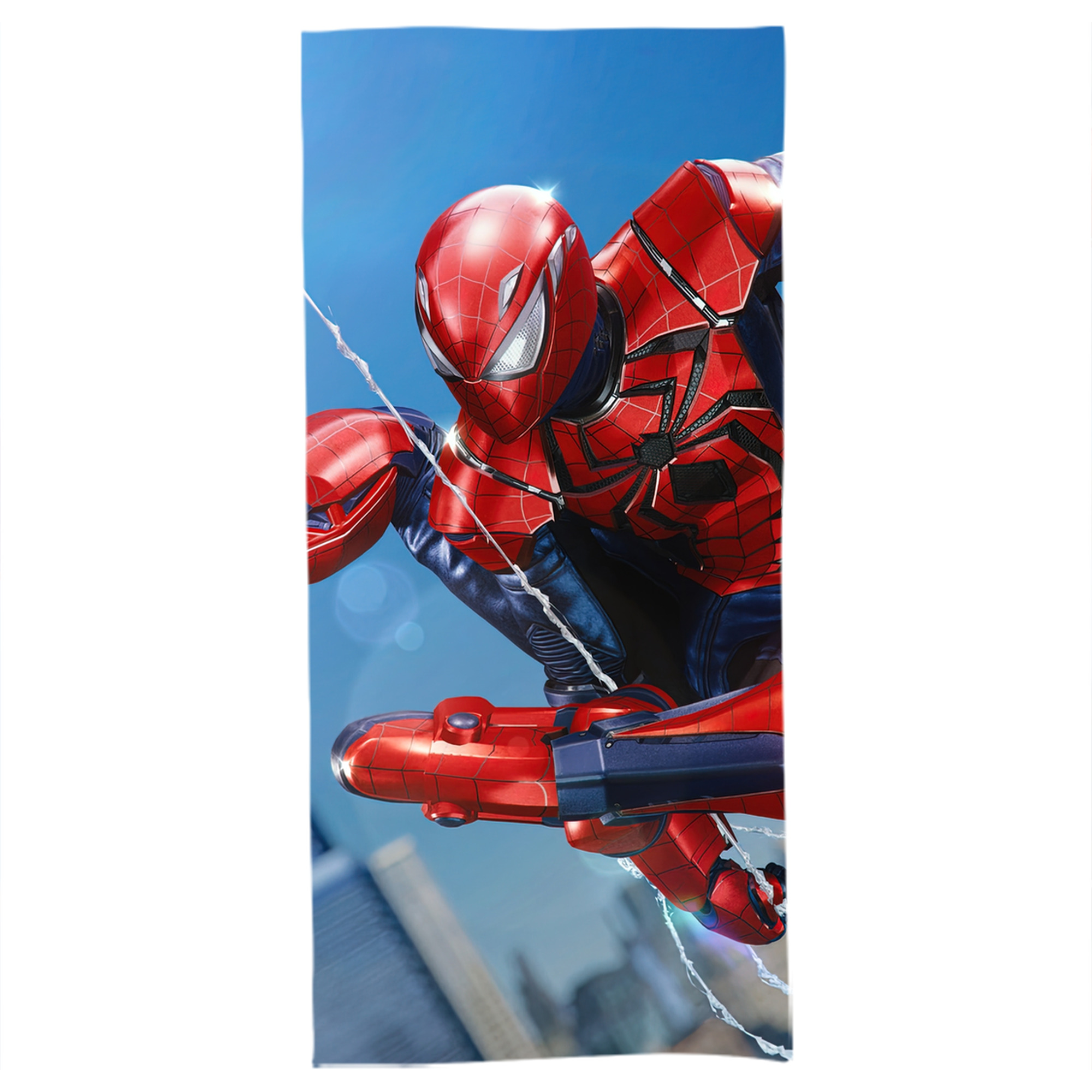 （画像用） Spider Man スパイダーマン 大判バスタオル 70×140cm 吸水速乾 柔らかい肌触り