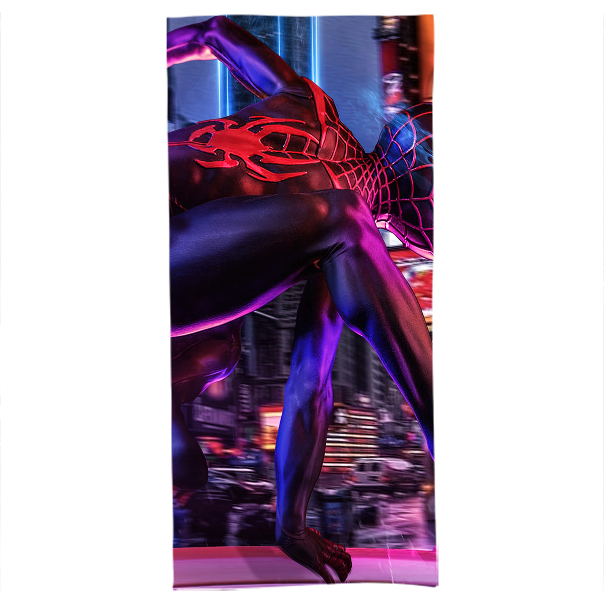 （画像用） Spider Man スパイダーマン 大判バスタオル 70×140cm 吸水速乾 柔らかい肌触り