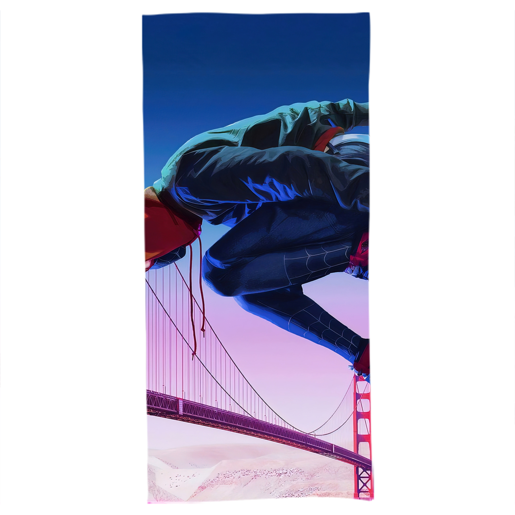 （画像用） Spider Man スパイダーマン 大判バスタオル 70×140cm 吸水速乾 柔らかい肌触り