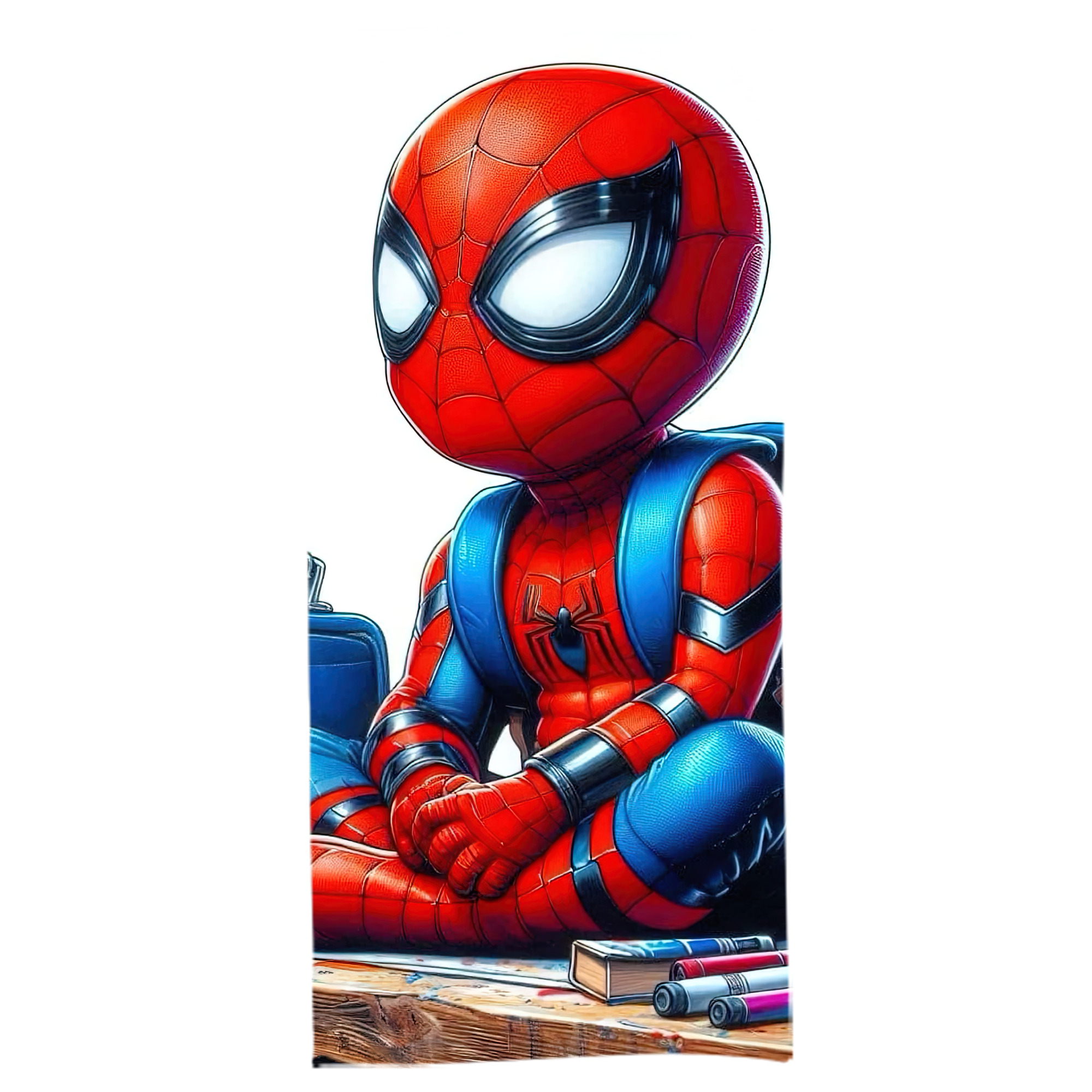 （画像用） Spider Man スパイダーマン 大判バスタオル 70×140cm 吸水速乾 柔らかい肌触り