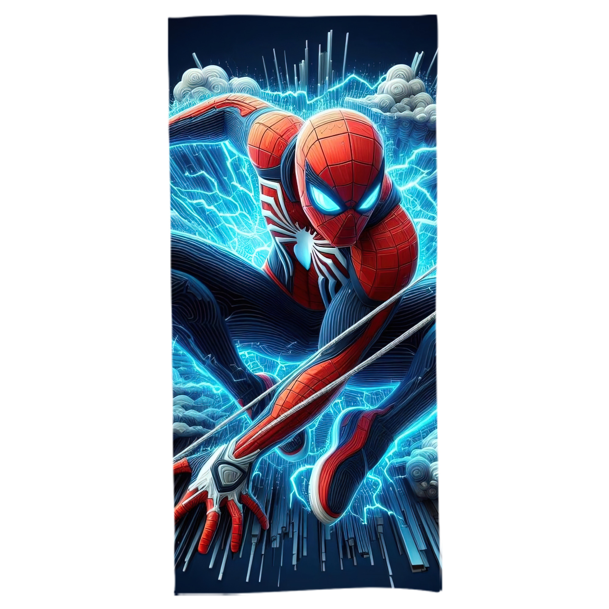 （画像用） Spider Man スパイダーマン 大判バスタオル 70×140cm 吸水速乾 柔らかい肌触り