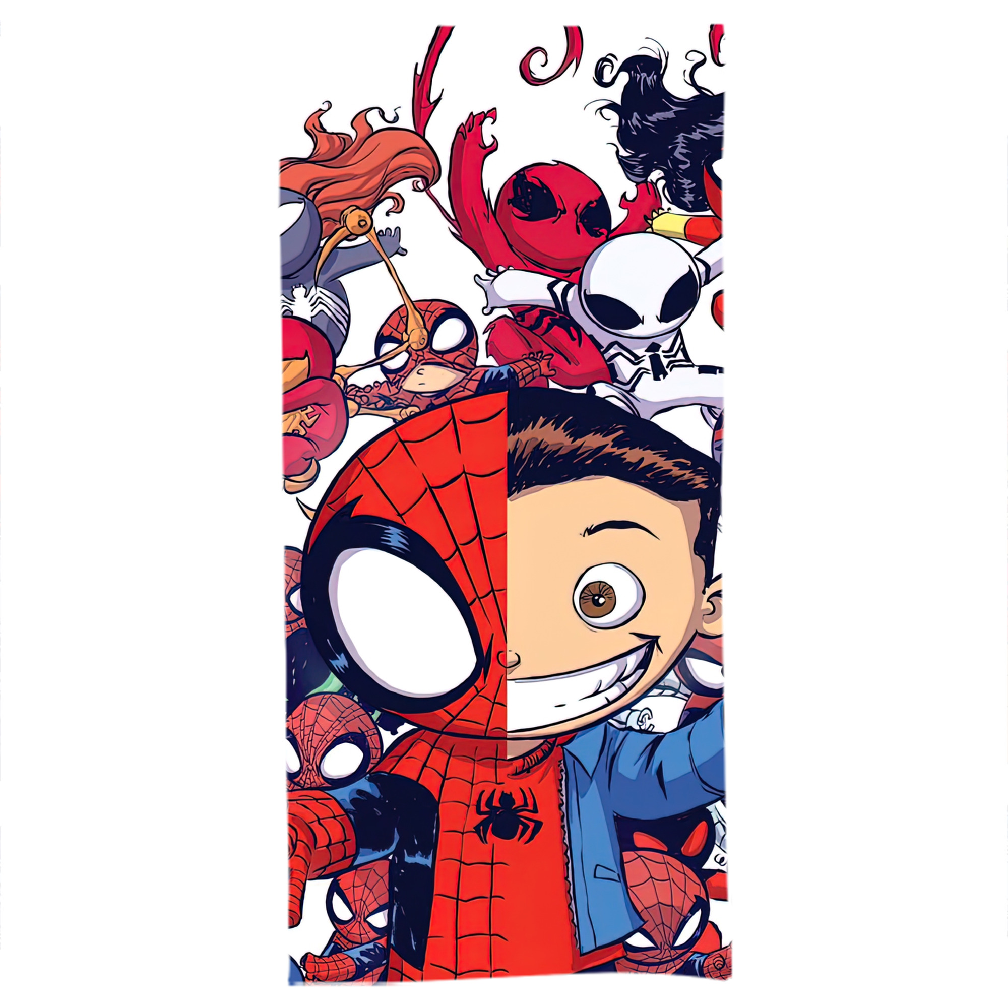 （画像用） Spider Man スパイダーマン 大判バスタオル 70×140cm 吸水速乾 柔らかい肌触り