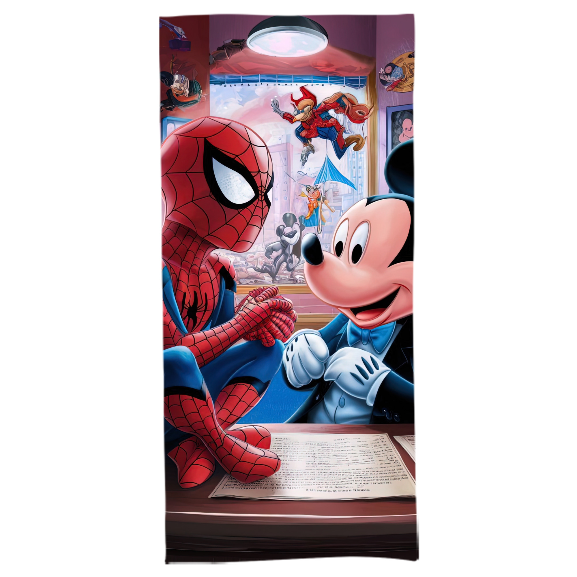 （画像用） Spider Man スパイダーマン 大判バスタオル 70×140cm 吸水速乾 柔らかい肌触り