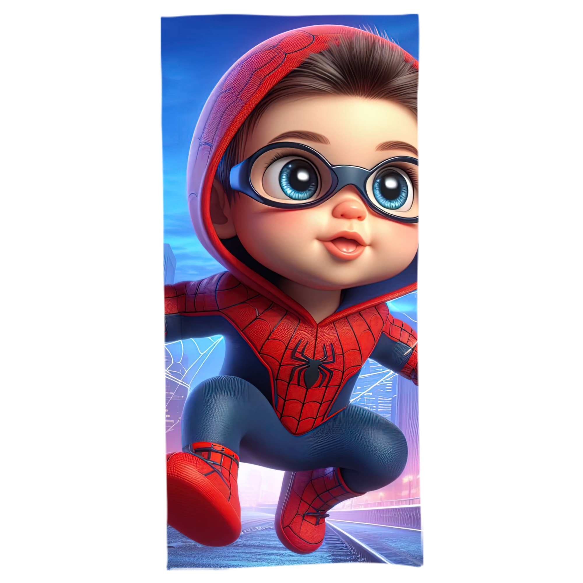 （画像用） Spider Man スパイダーマン 大判バスタオル 70×140cm 吸水速乾 柔らかい肌触り