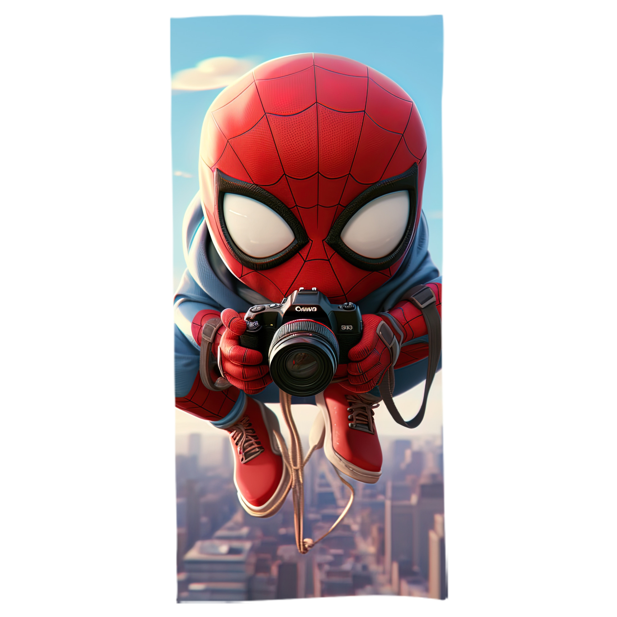 （画像用） Spider Man スパイダーマン 大判バスタオル 70×140cm 吸水速乾 柔らかい肌触り