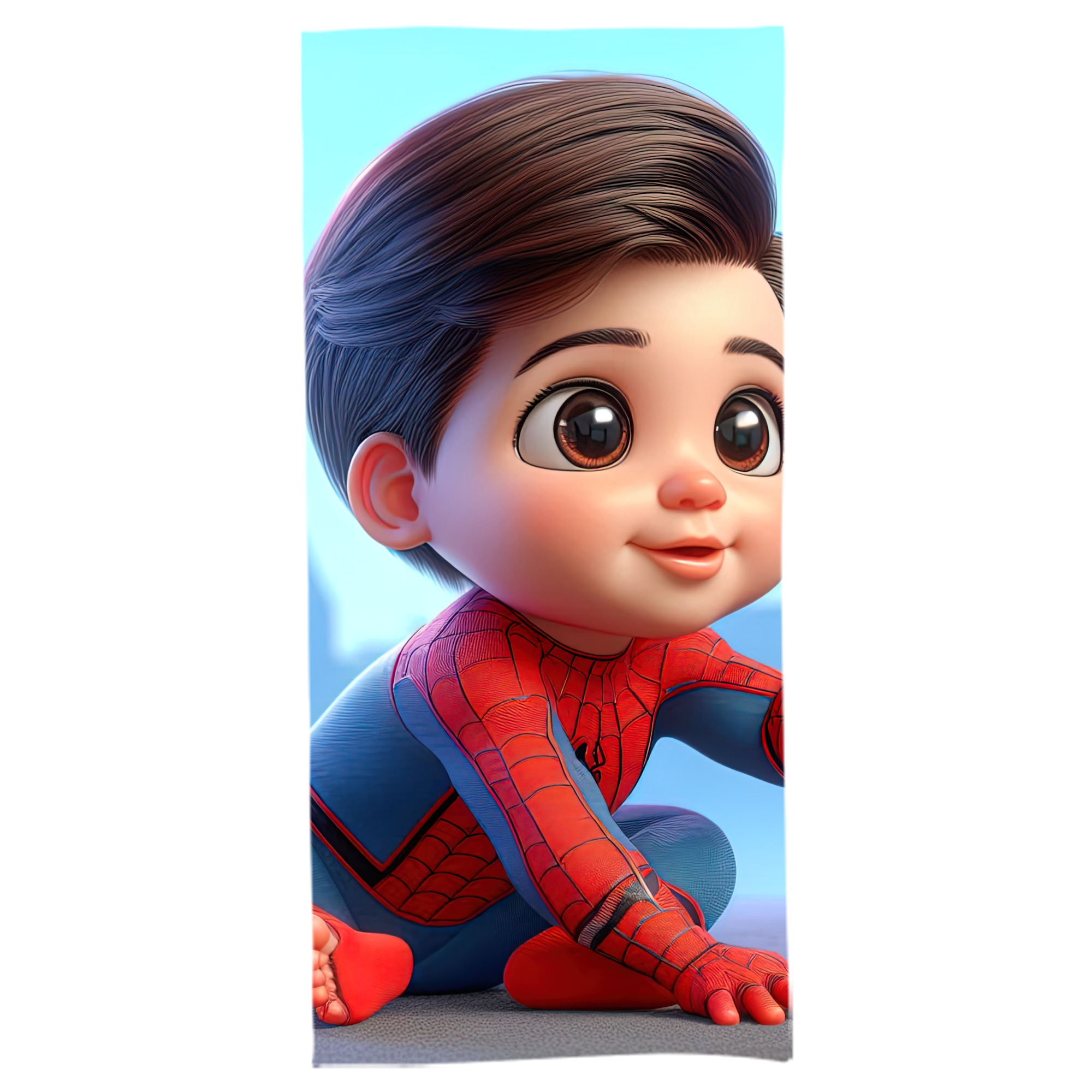 （画像用） Spider Man スパイダーマン 大判バスタオル 70×140cm 吸水速乾 柔らかい肌触り