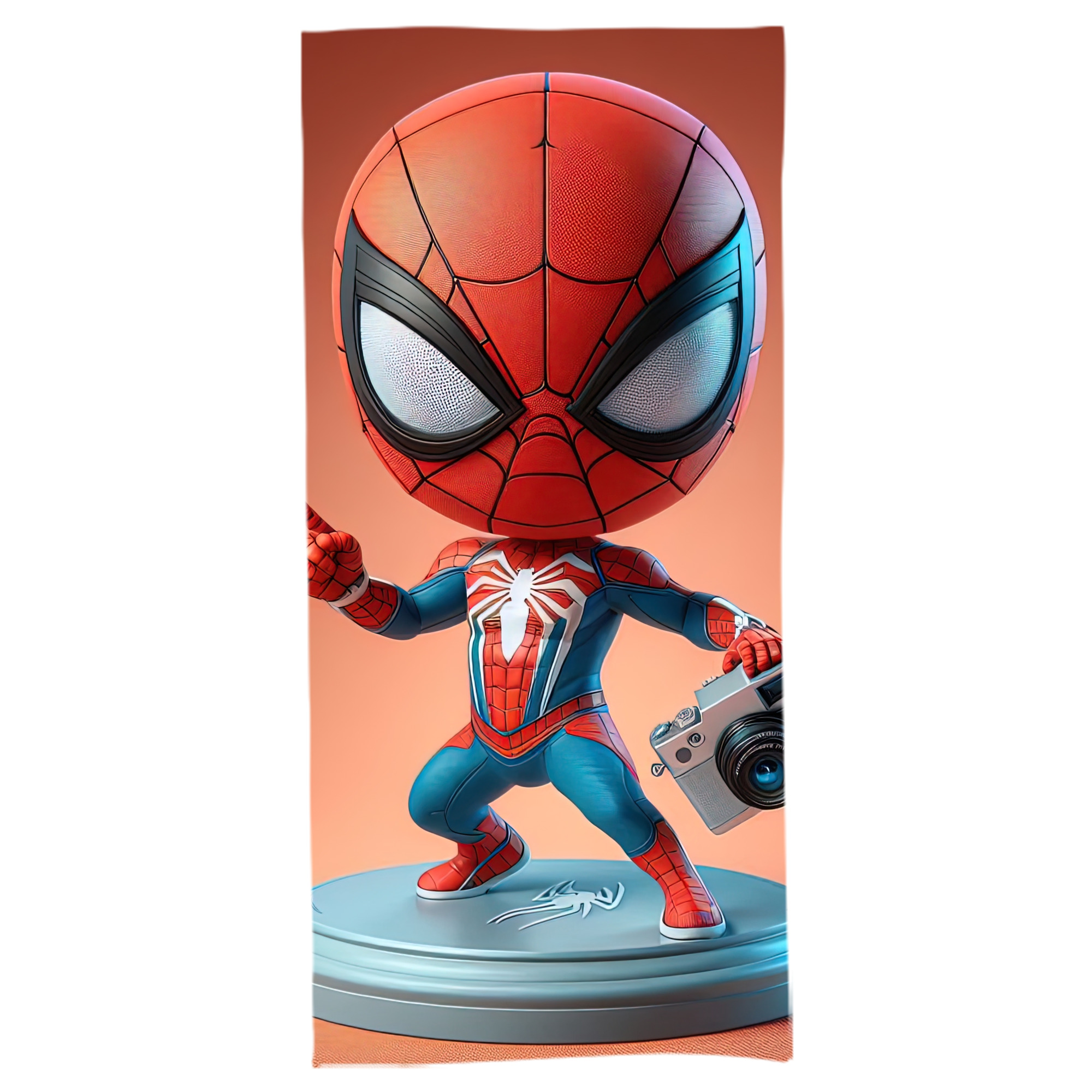 （画像用） Spider Man スパイダーマン 大判バスタオル 70×140cm 吸水速乾 柔らかい肌触り