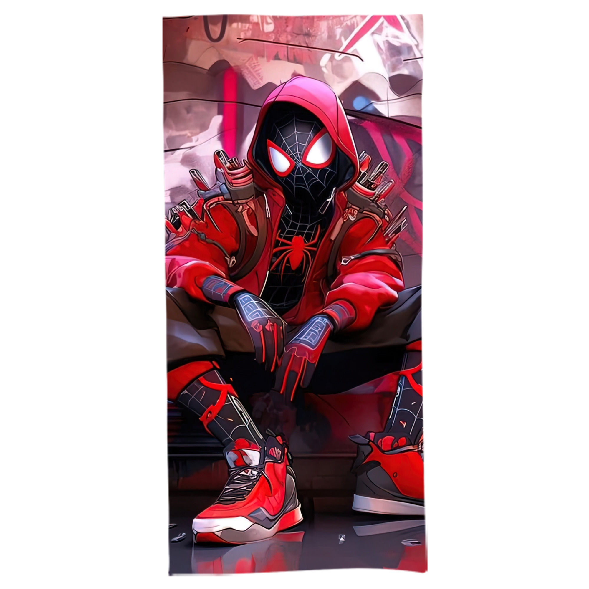 （画像用） Spider Man スパイダーマン 大判バスタオル 70×140cm 吸水速乾 柔らかい肌触り