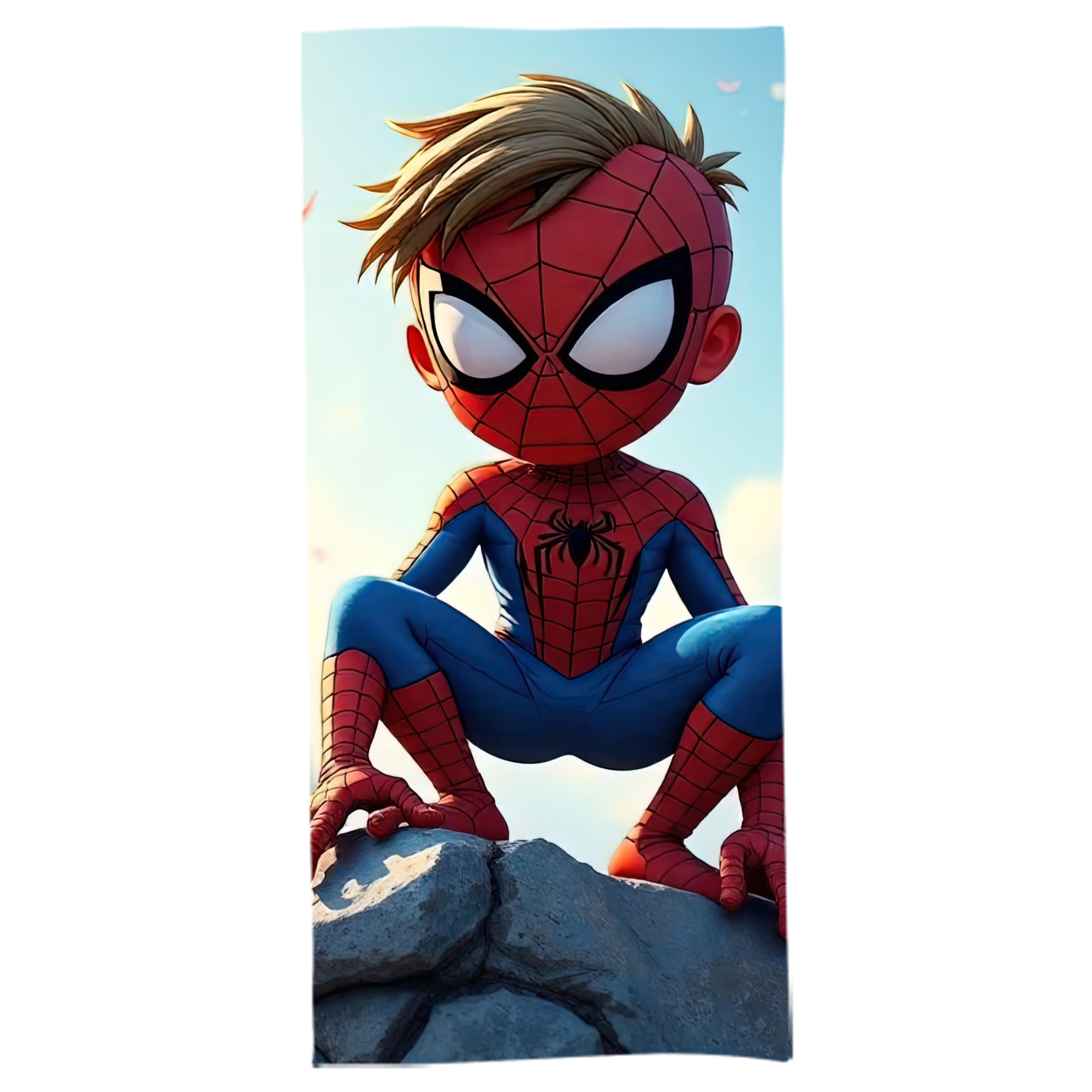 （画像用） Spider Man スパイダーマン 大判バスタオル 70×140cm 吸水速乾 柔らかい肌触り