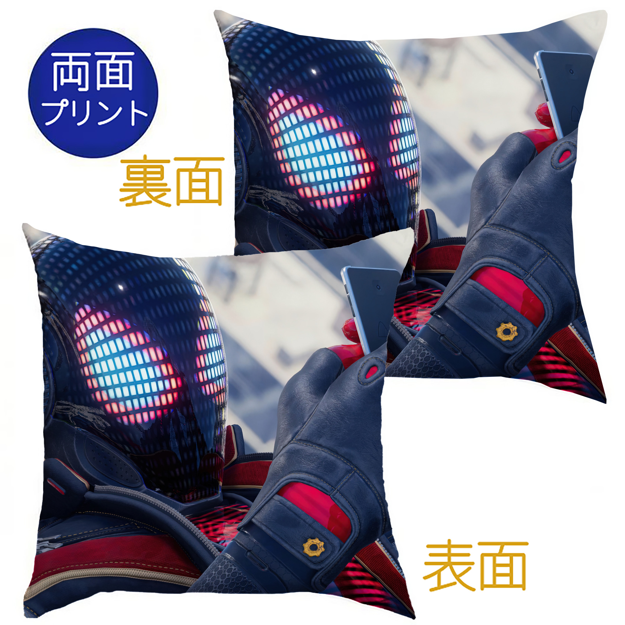（画像用） Spider Man スパイダーマン クッションカバー＆本体セット（ポリエステル素材）