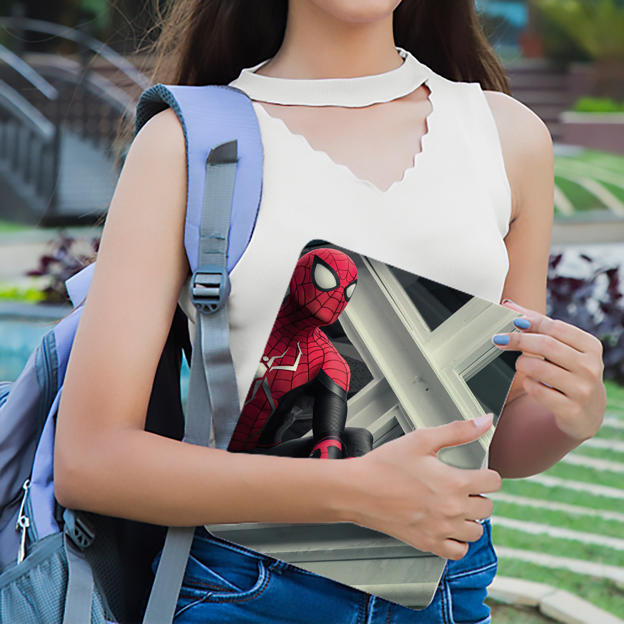 Spider Man スパイダーマン IPad ケース ブック型 PUレザー TPU 耐衝撃 軽量 薄型 ペン収納なし 全面保護 IPad 各モデル対応