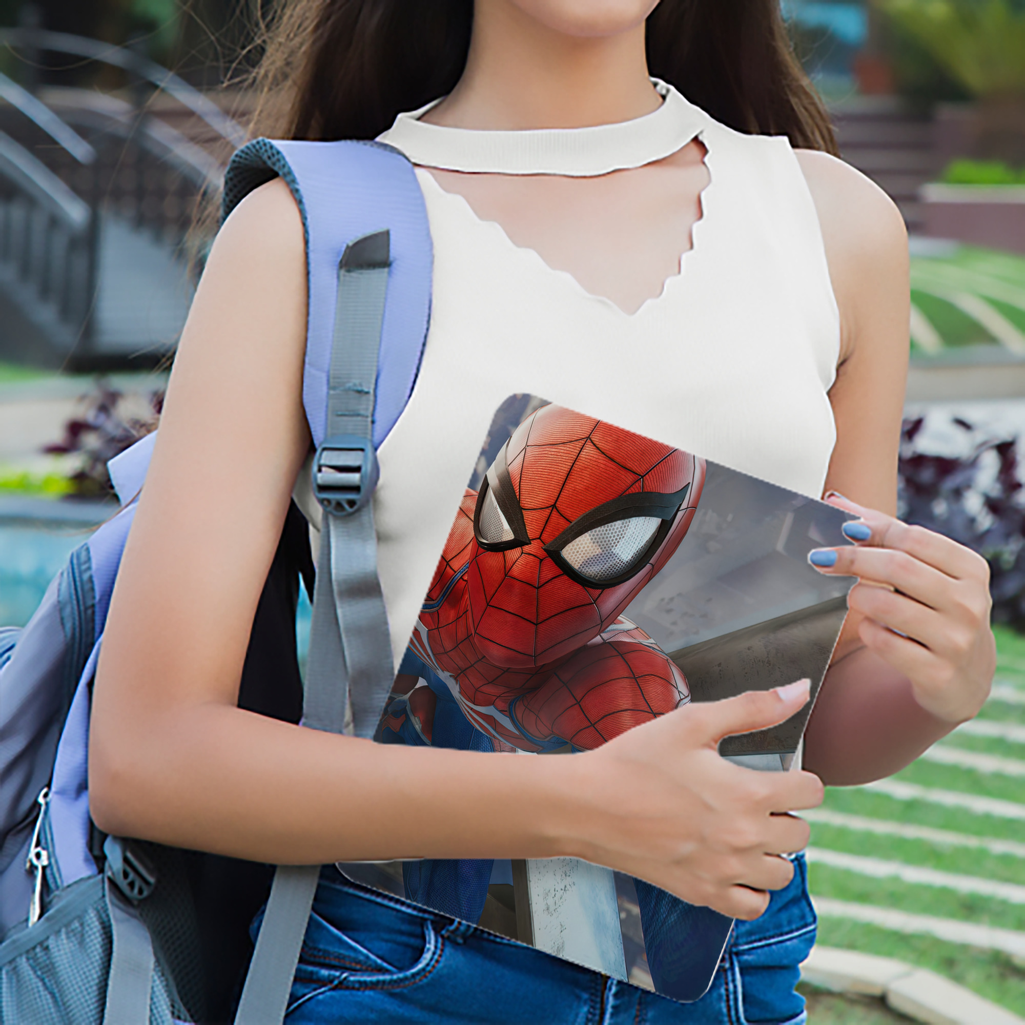 Spider Man スパイダーマン IPad ケース ブック型 PUレザー TPU 耐衝撃 軽量 薄型 ペン収納なし 全面保護 IPad 各モデル対応