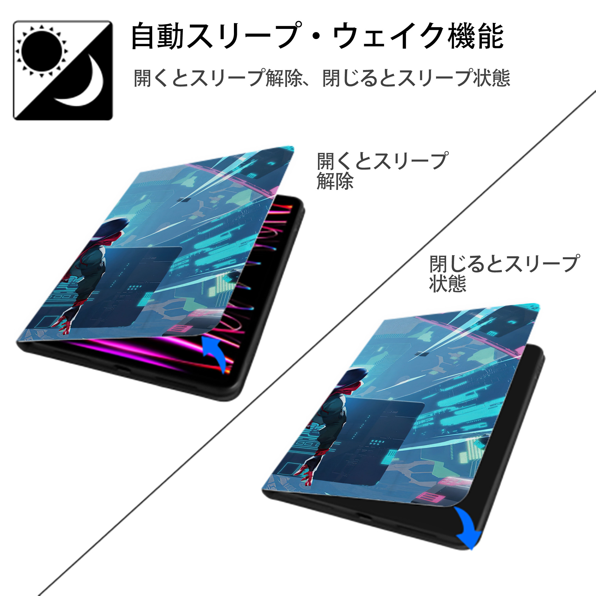 Spider Man スパイダーマン IPad ケース ブック型 PUレザー TPU 耐衝撃 軽量 薄型 ペン収納なし 全面保護 IPad 各モデル対応