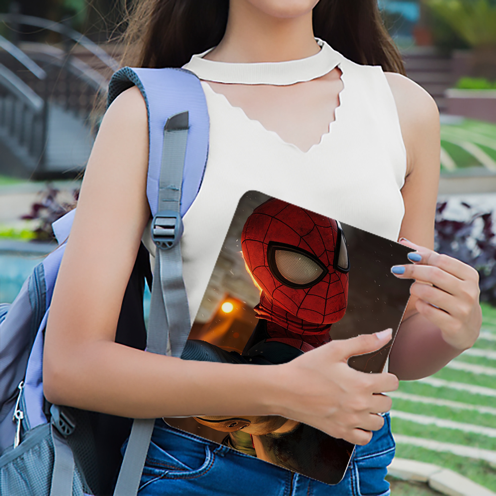 Spider Man スパイダーマン IPad ケース ブック型 PUレザー TPU 耐衝撃 軽量 薄型 ペン収納なし 全面保護 IPad 各モデル対応