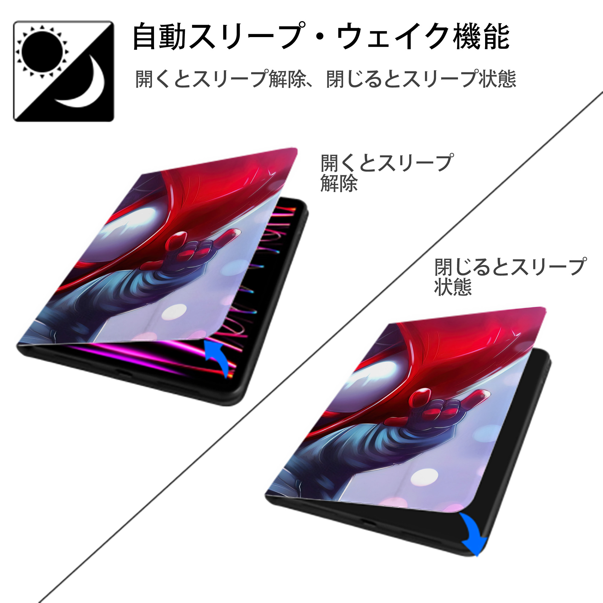 Spider Man スパイダーマン IPad ケース ブック型 PUレザー TPU 耐衝撃 軽量 薄型 ペン収納なし 全面保護 IPad 各モデル対応
