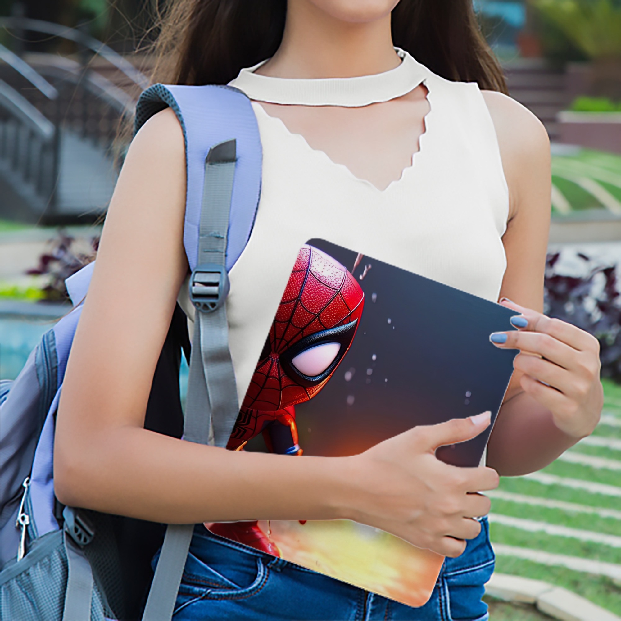 Spider Man スパイダーマン IPad ケース ブック型 PUレザー TPU 耐衝撃 軽量 薄型 ペン収納なし 全面保護 IPad 各モデル対応