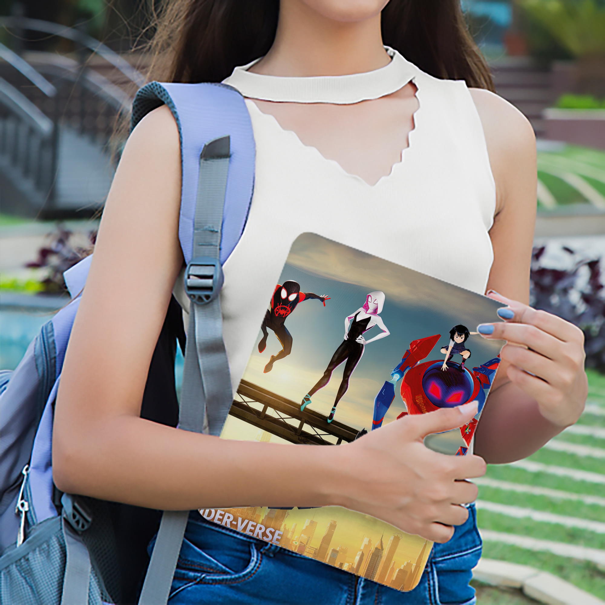 Spider Man スパイダーマン IPadケース ペンホルダー付き ブックスタイルデザイン