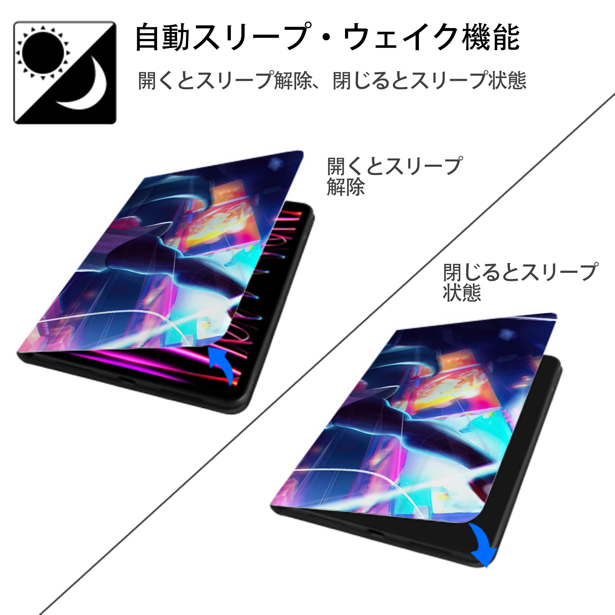Spider Man スパイダーマン IPadケース ペンホルダー付き ブックスタイルデザイン