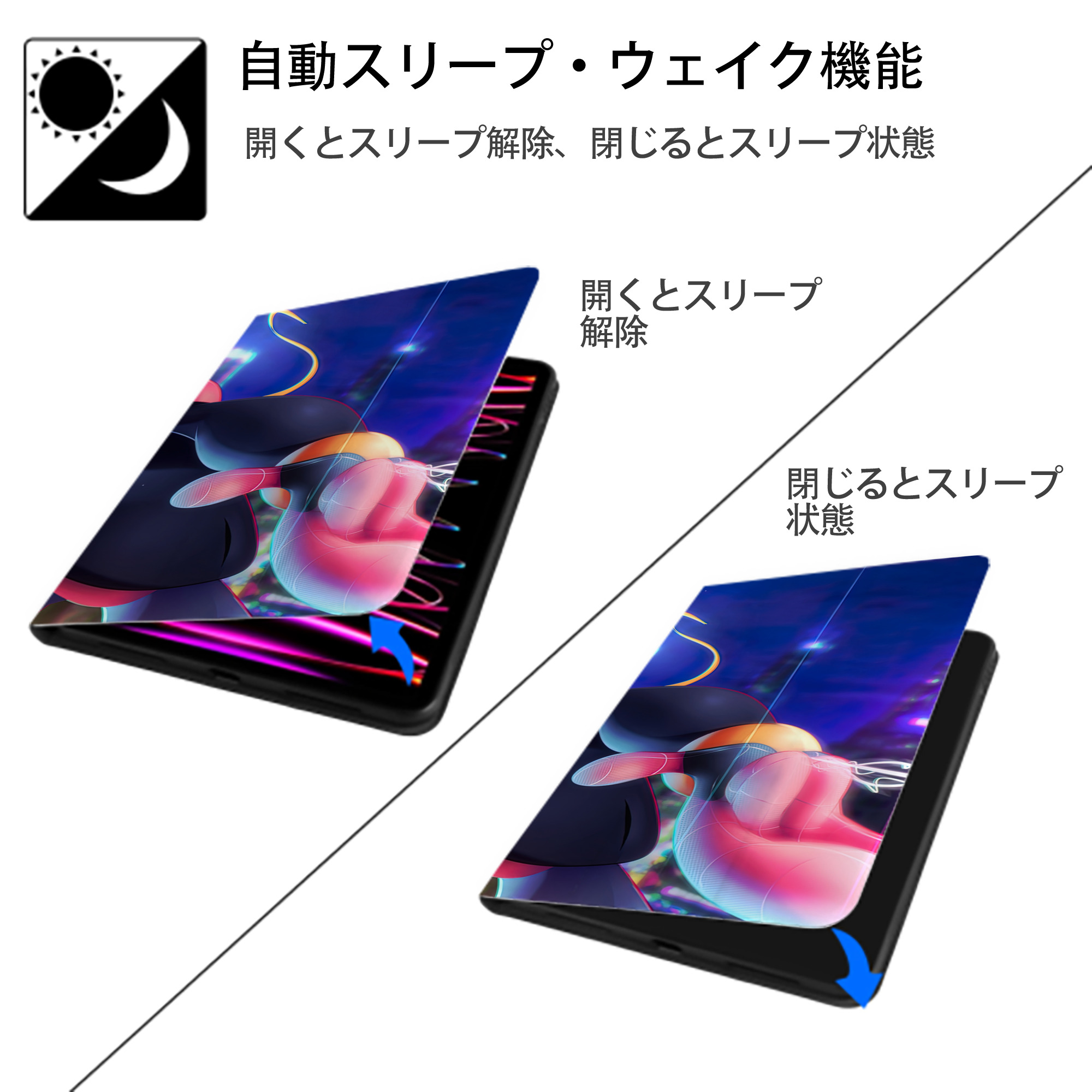 Spider Man スパイダーマン IPadケース ペンホルダー付き ブックスタイルデザイン