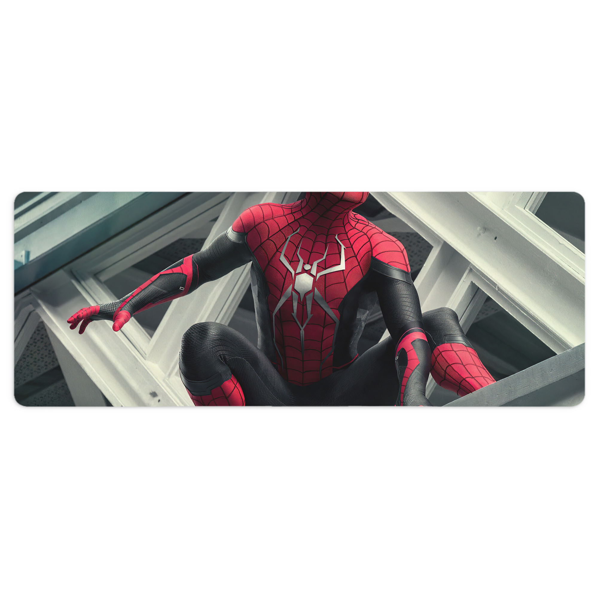 （画像用） Spider Man スパイダーマン ステッチ加工 大判デスクマット／滑り止めマウスパッド
