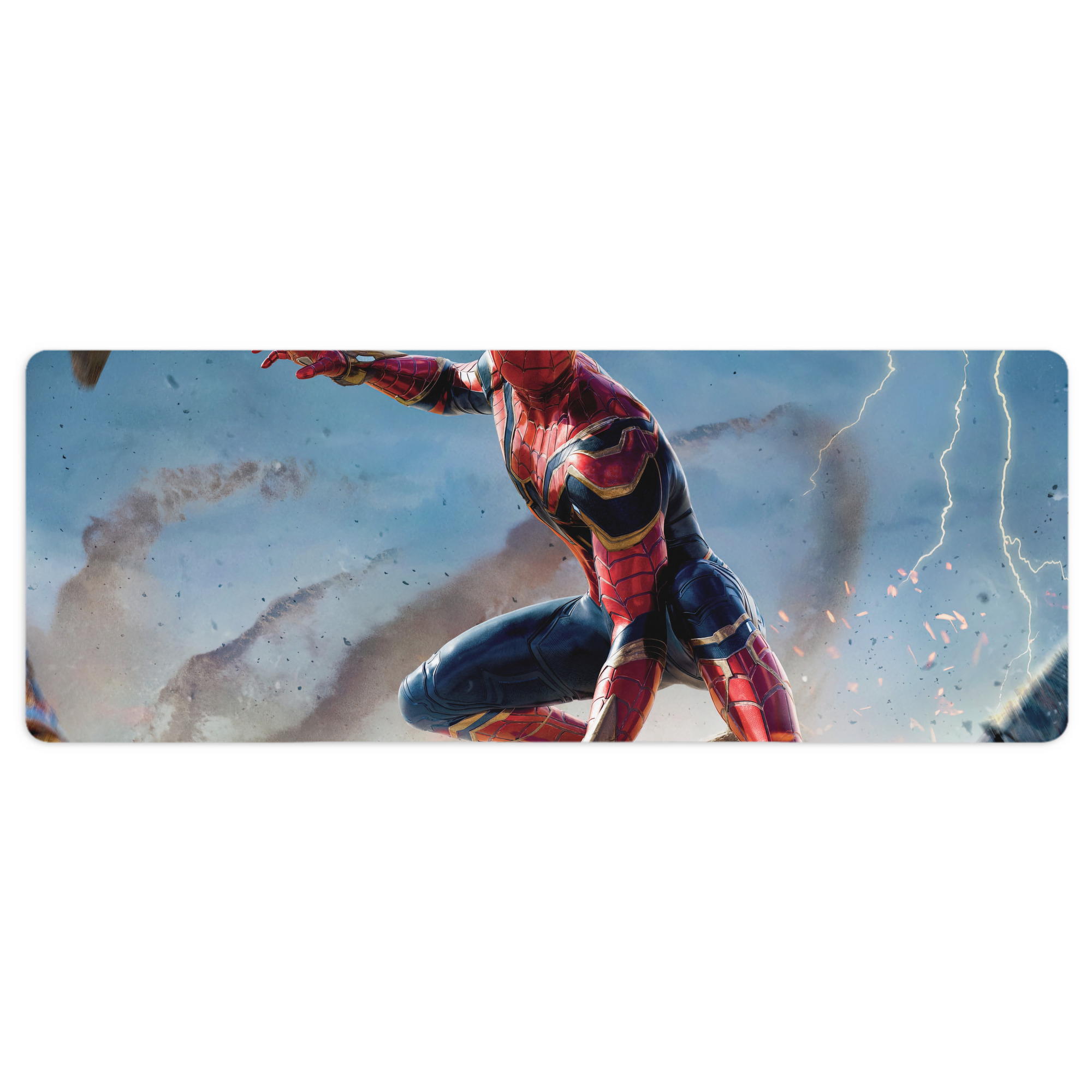 （画像用） Spider Man スパイダーマン ステッチ加工 大判デスクマット／滑り止めマウスパッド