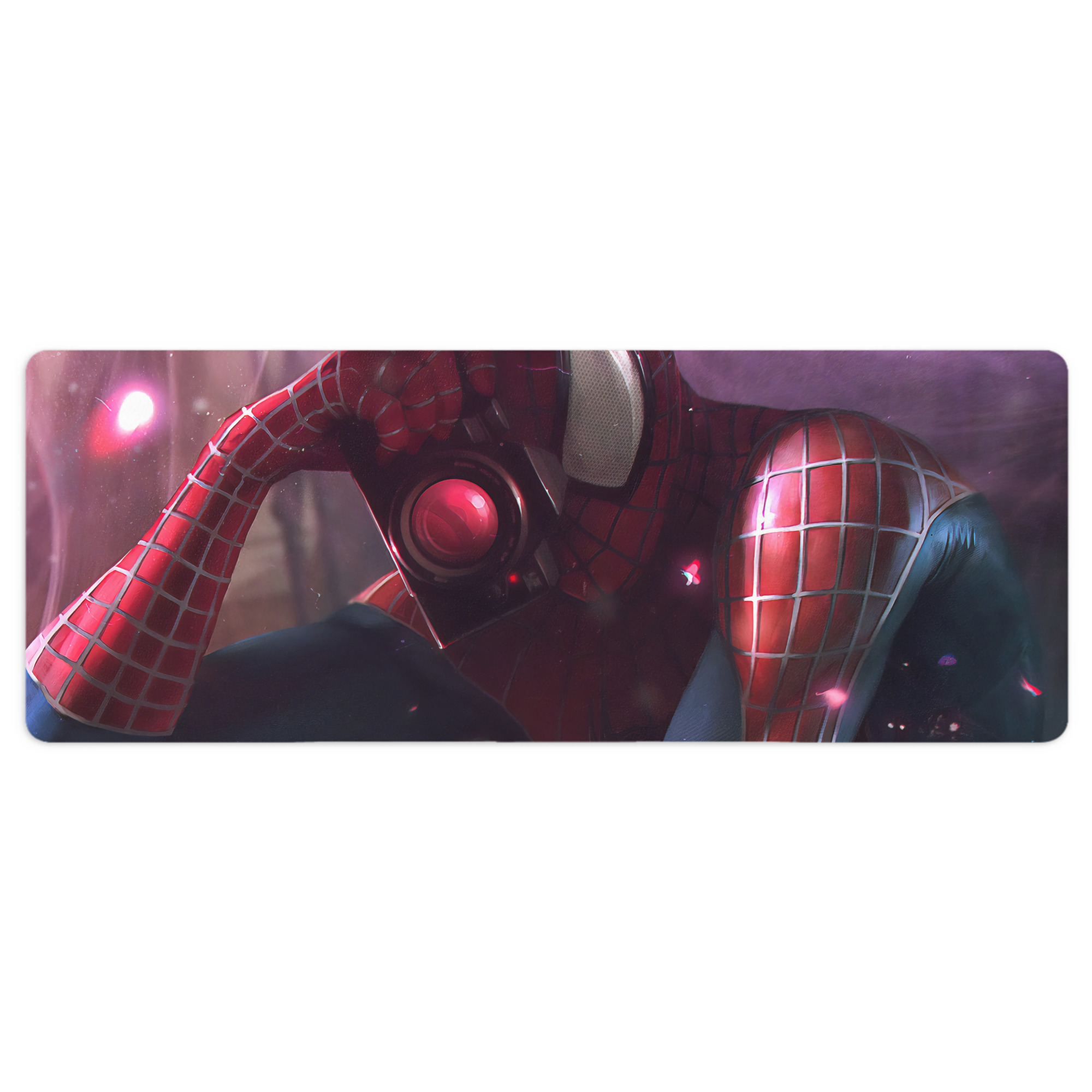 （画像用） Spider Man スパイダーマン ステッチ加工 大判デスクマット／滑り止めマウスパッド