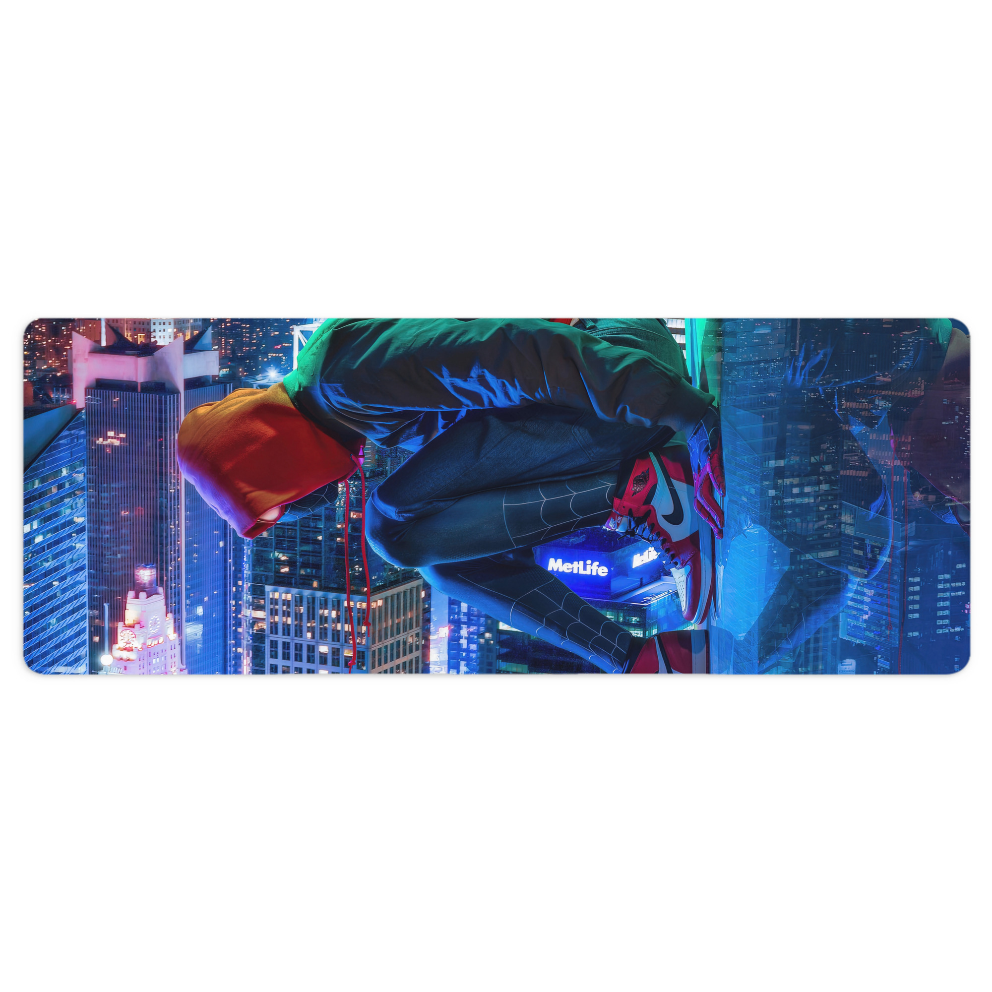 （画像用） Spider Man スパイダーマン ステッチ加工 大判デスクマット／滑り止めマウスパッド